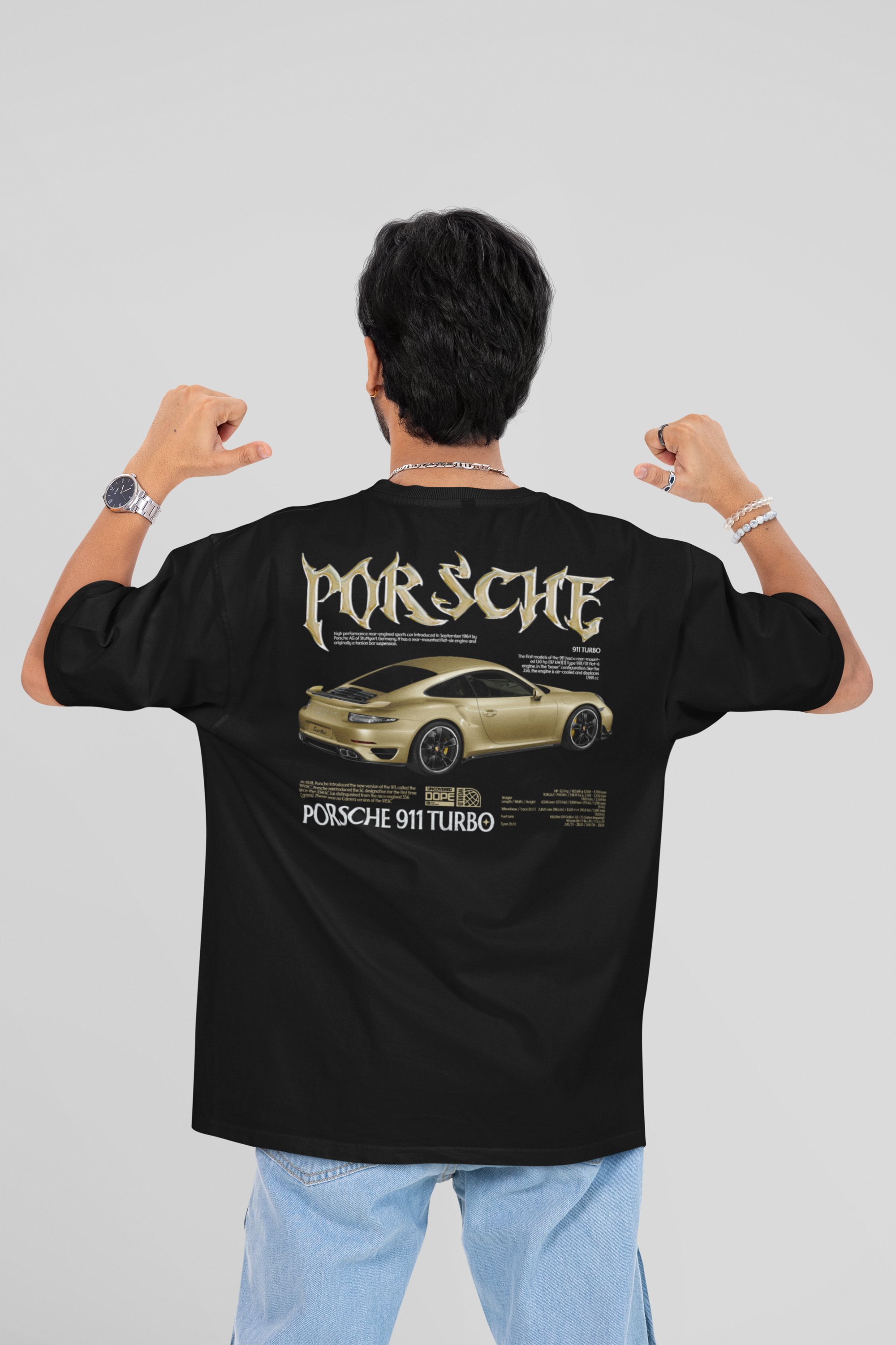 Camiseta Oversized Porsche 911 Turbo - GTSO45 - Loja GTS Customs
