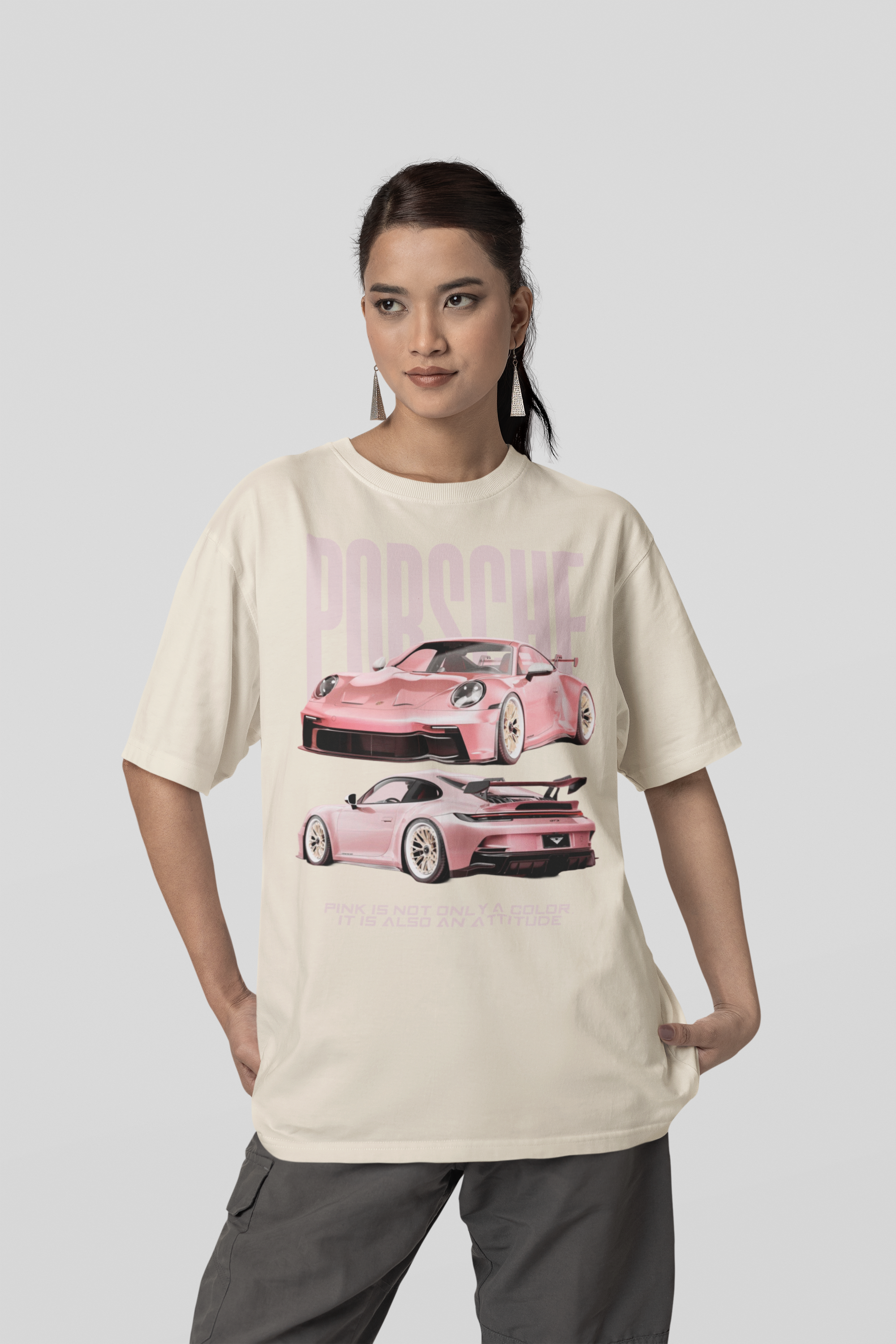 Camiseta Oversized Porsche Pink - GTSO47