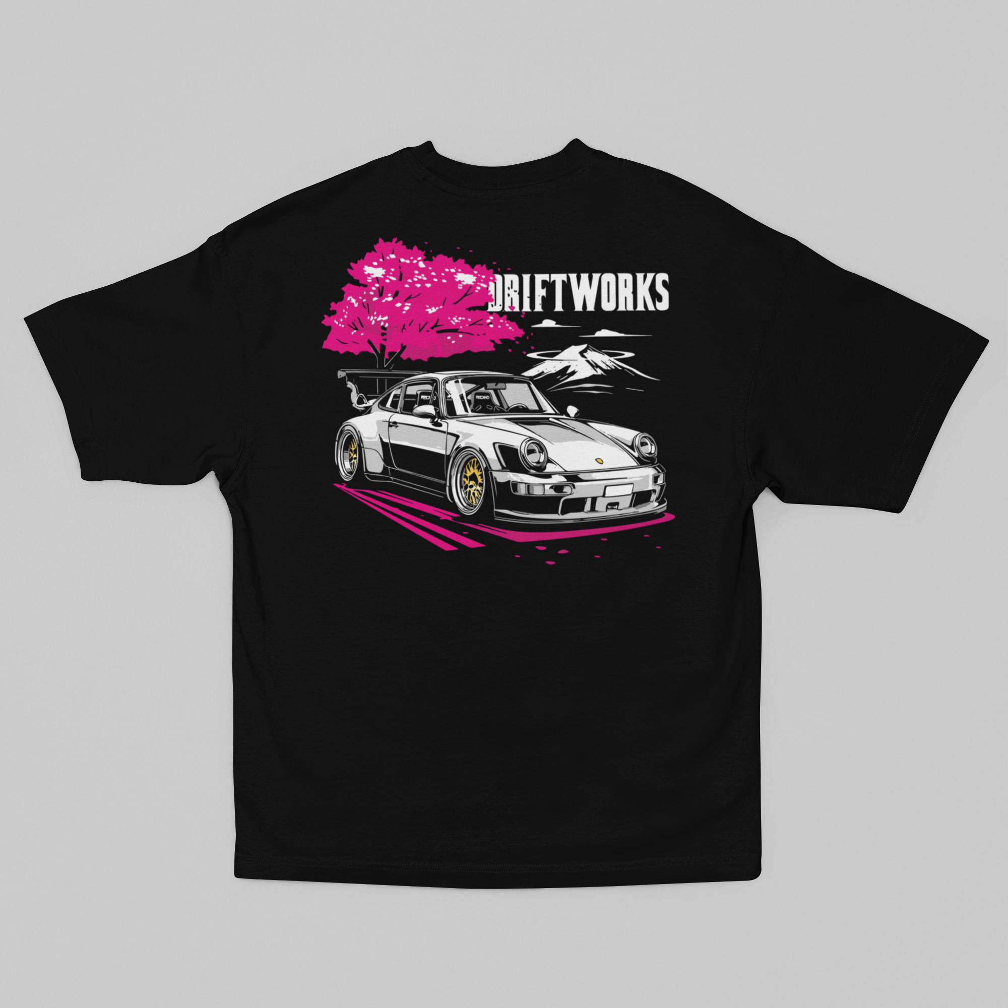 Camiseta Oversized Porsche DriftWorks - GTSO33 - Loja GTS Customs