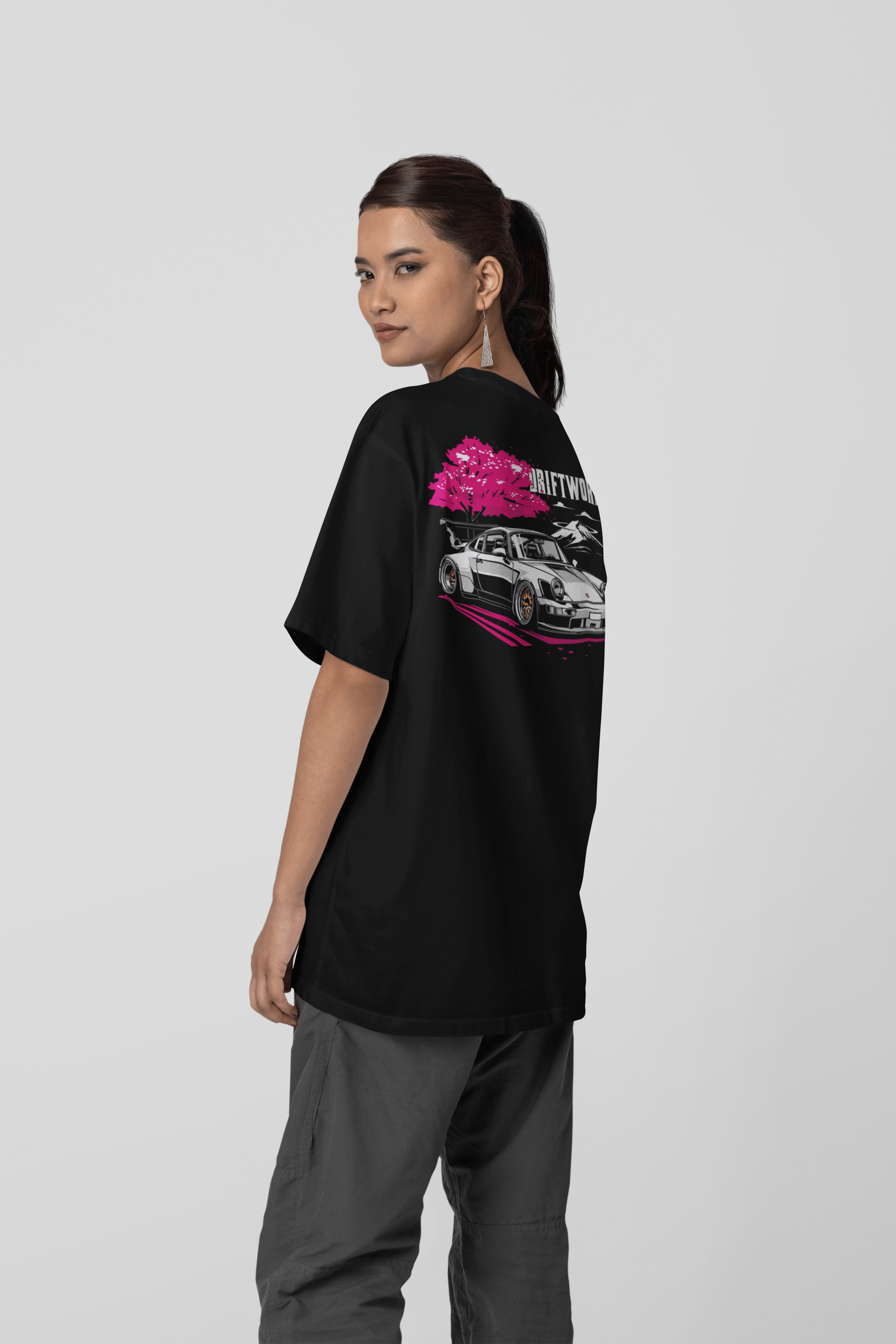 Camiseta Oversized Porsche DriftWorks - GTSO33 - Loja GTS Customs