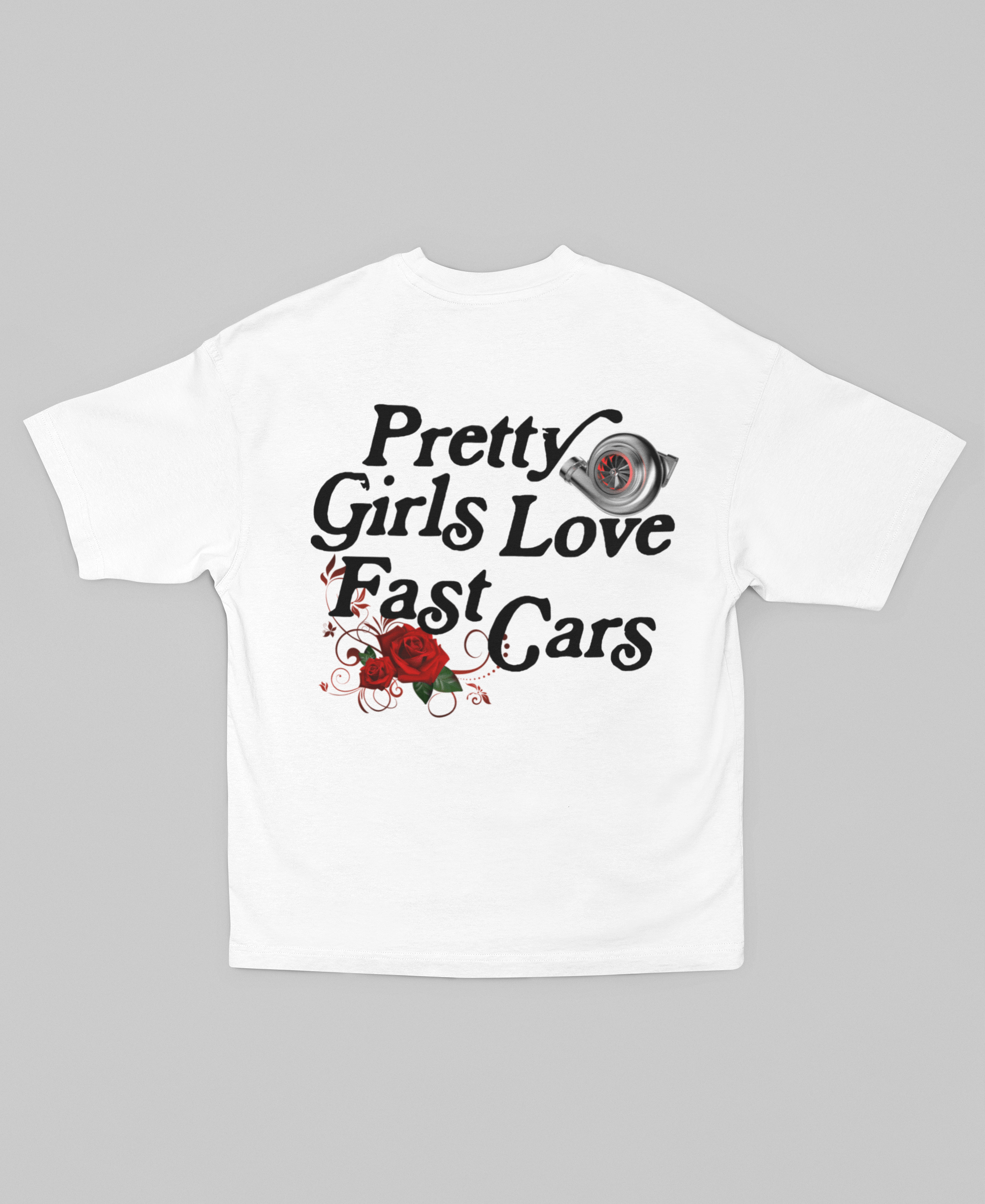 Camiseta Oversized Pretty Girls Love Fast Cars - GTSO31 - Loja GTS Customs