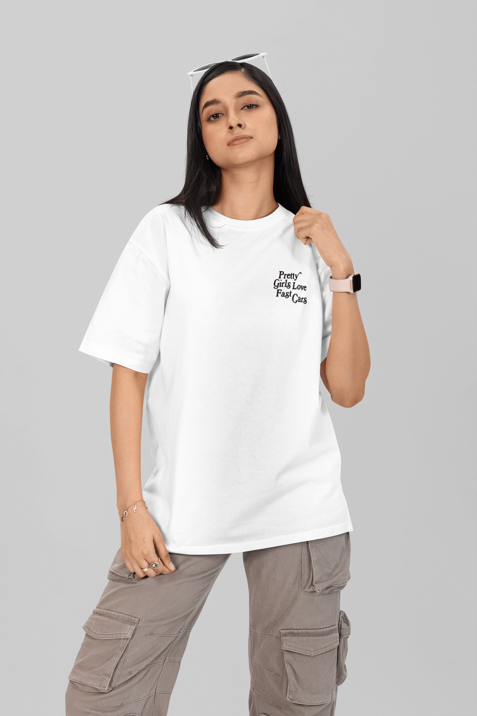 Camiseta Oversized Pretty Girls Love Fast Cars - GTSO31 - Loja GTS Customs