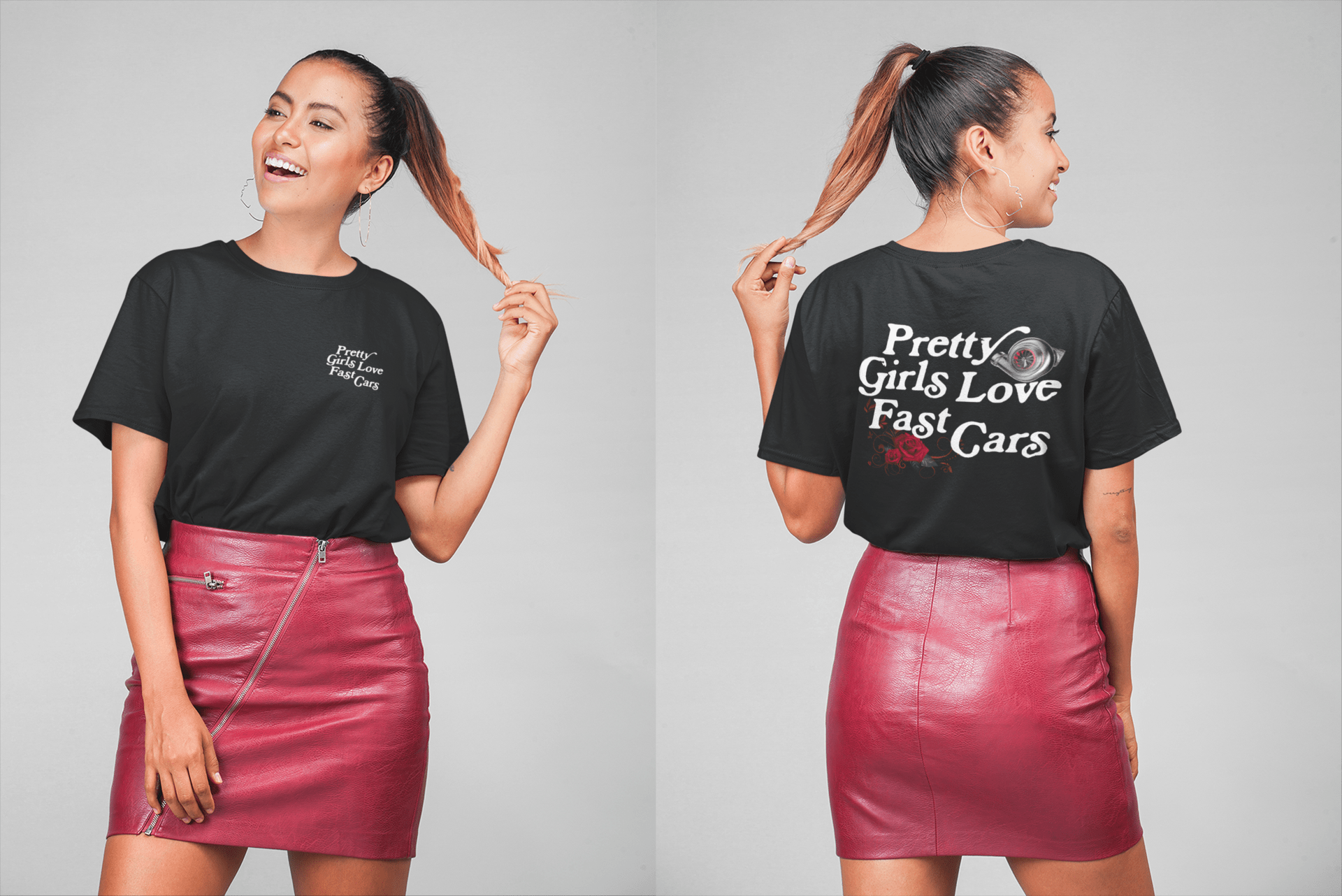 Camiseta Oversized Pretty Girls Love Fast Cars - GTSO31 - Loja GTS Customs