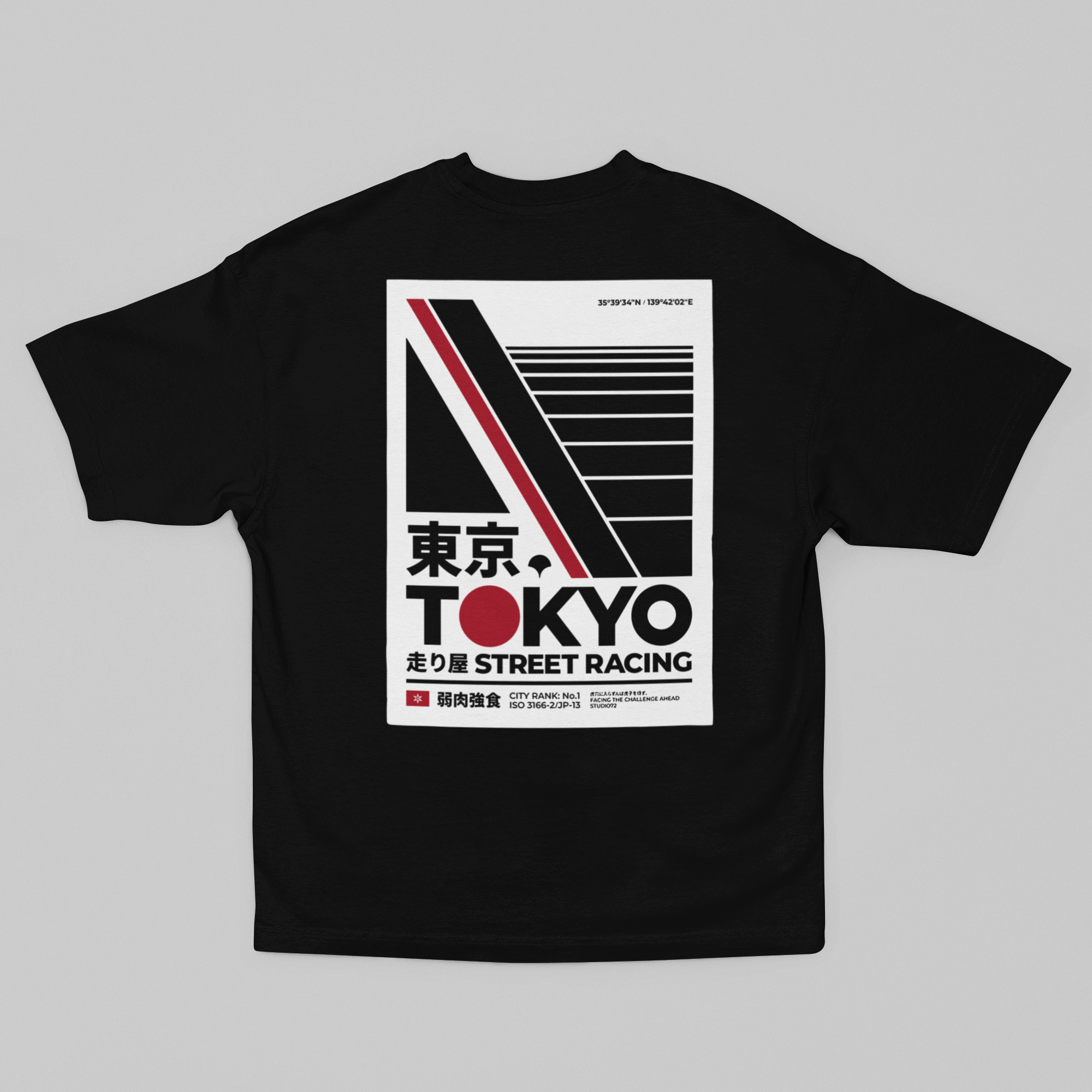 Camiseta Oversized Tokyo Street Racing - GTSO32 - Loja GTS Customs