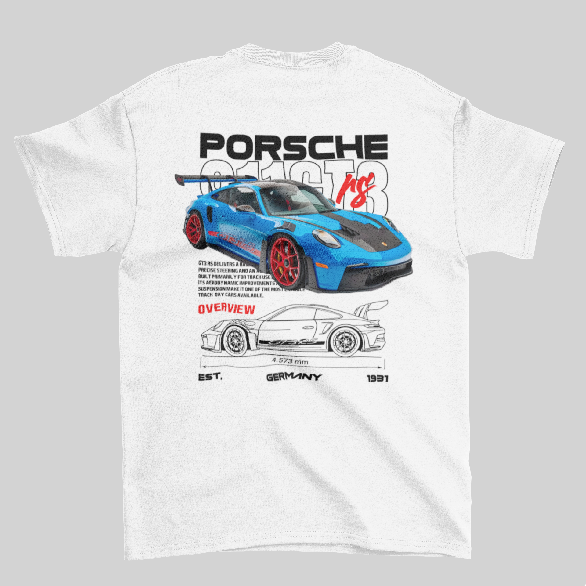 Camiseta Porsche 911 GT3rs - GTS136 - Loja GTS Customs