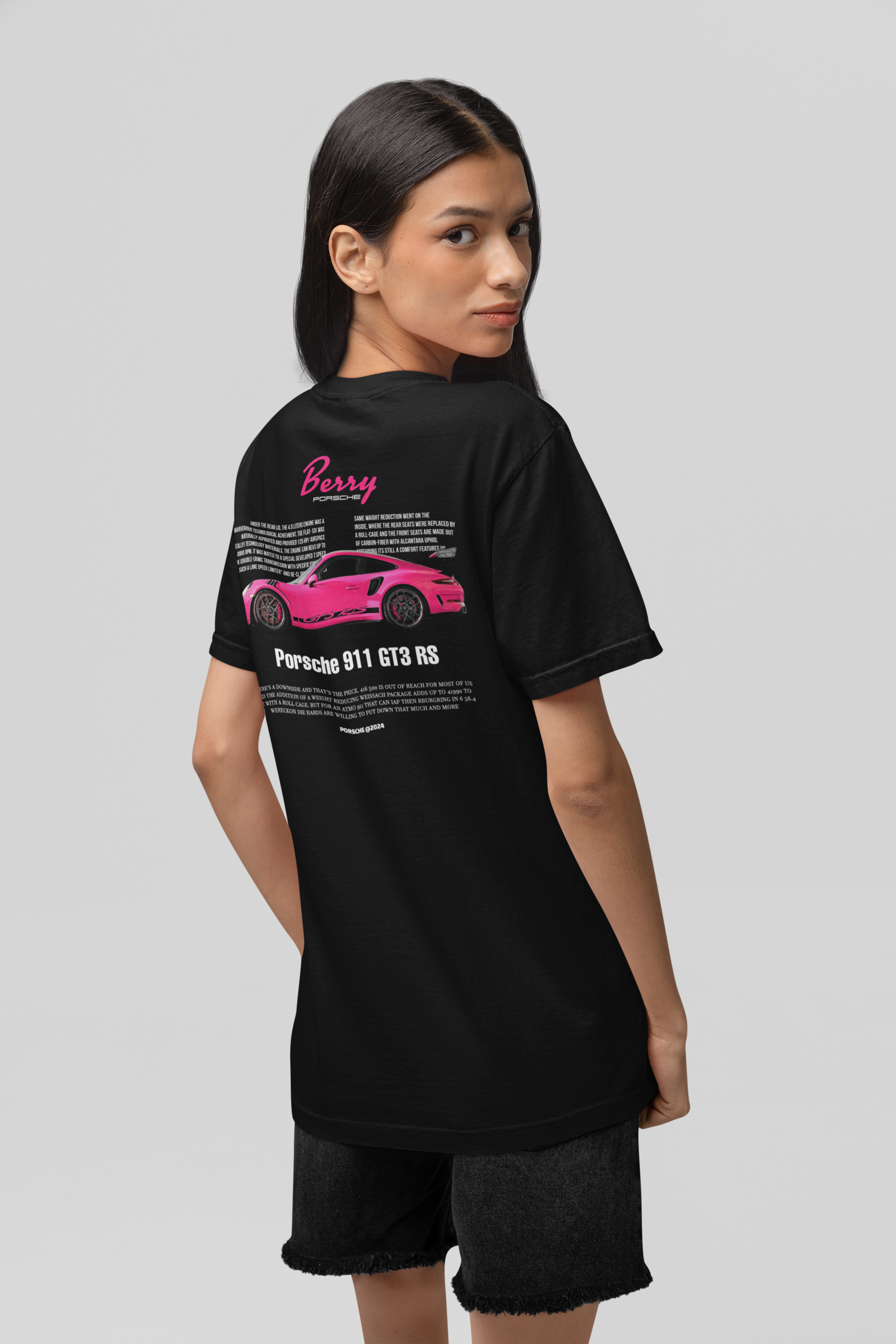 Camiseta Porsche Berry Pink - GTS138 - Loja GTS Customs