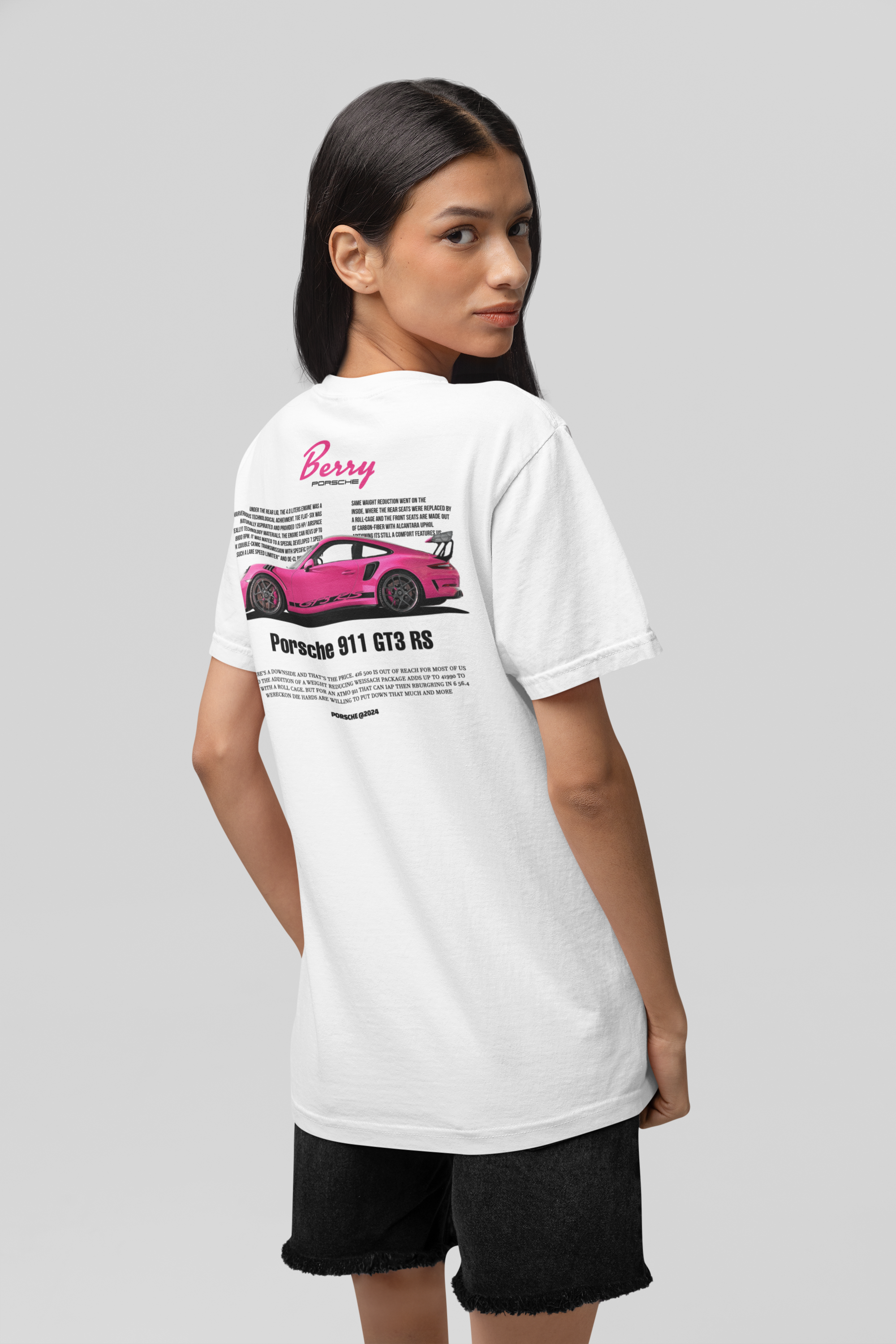 Camiseta Porsche Berry Pink - GTS138 - Loja GTS Customs