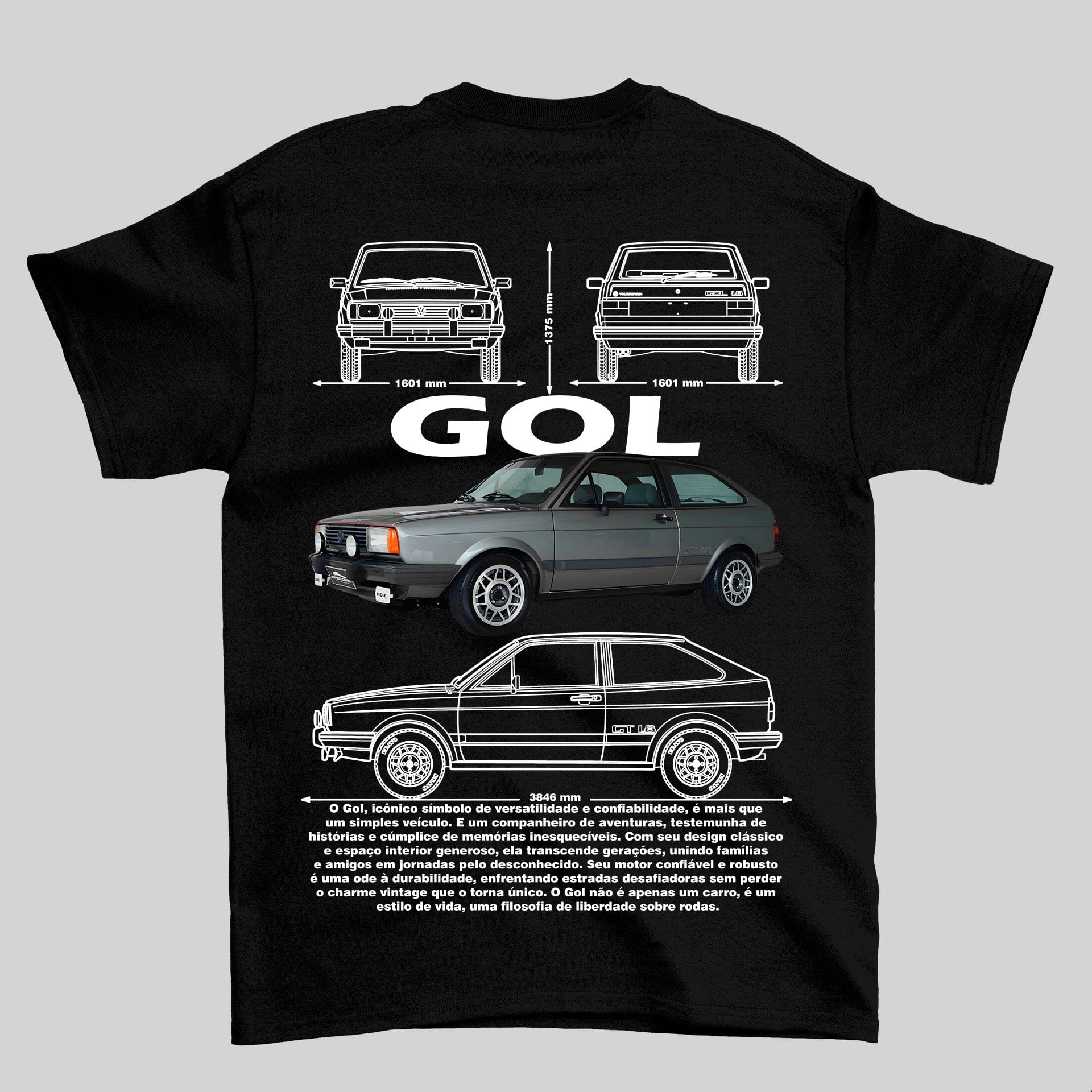 Camiseta Volkswagen Gol Quadrado - GTS116 - Loja GTS Customs
