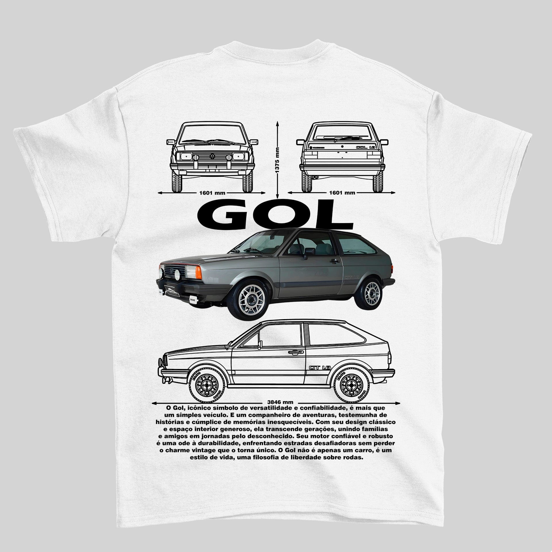 Camiseta Volkswagen Gol Quadrado - GTS116 - Loja GTS Customs