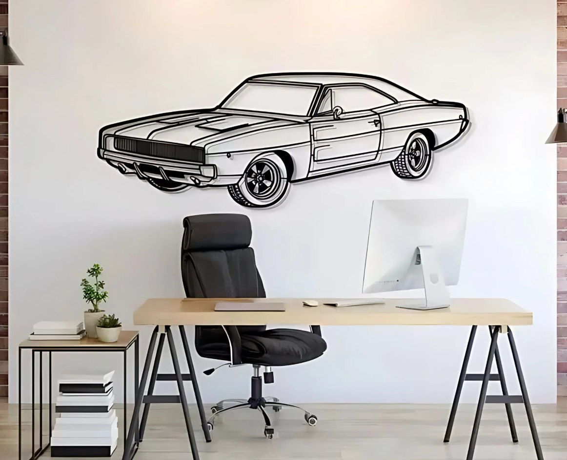 Quadro Decorativo Dodge Charger Diagonal