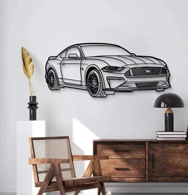 Quadro Decorativo Carro Mustang Diagonal - Loja GTS Customs