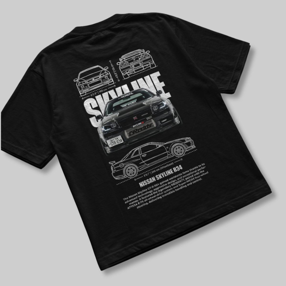 Camiseta Nissan Skyline R34 JDM - GTS198