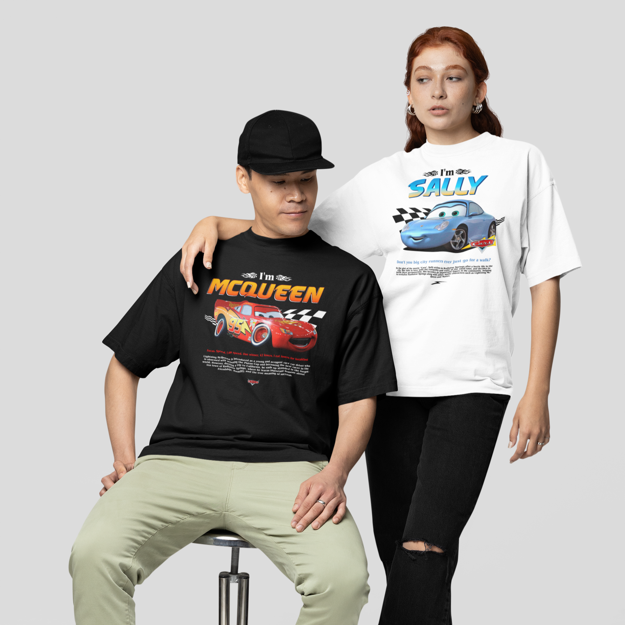 Kit Casal Camisetas Mcqueen + Sally - GTSK11 - Loja GTS Customs