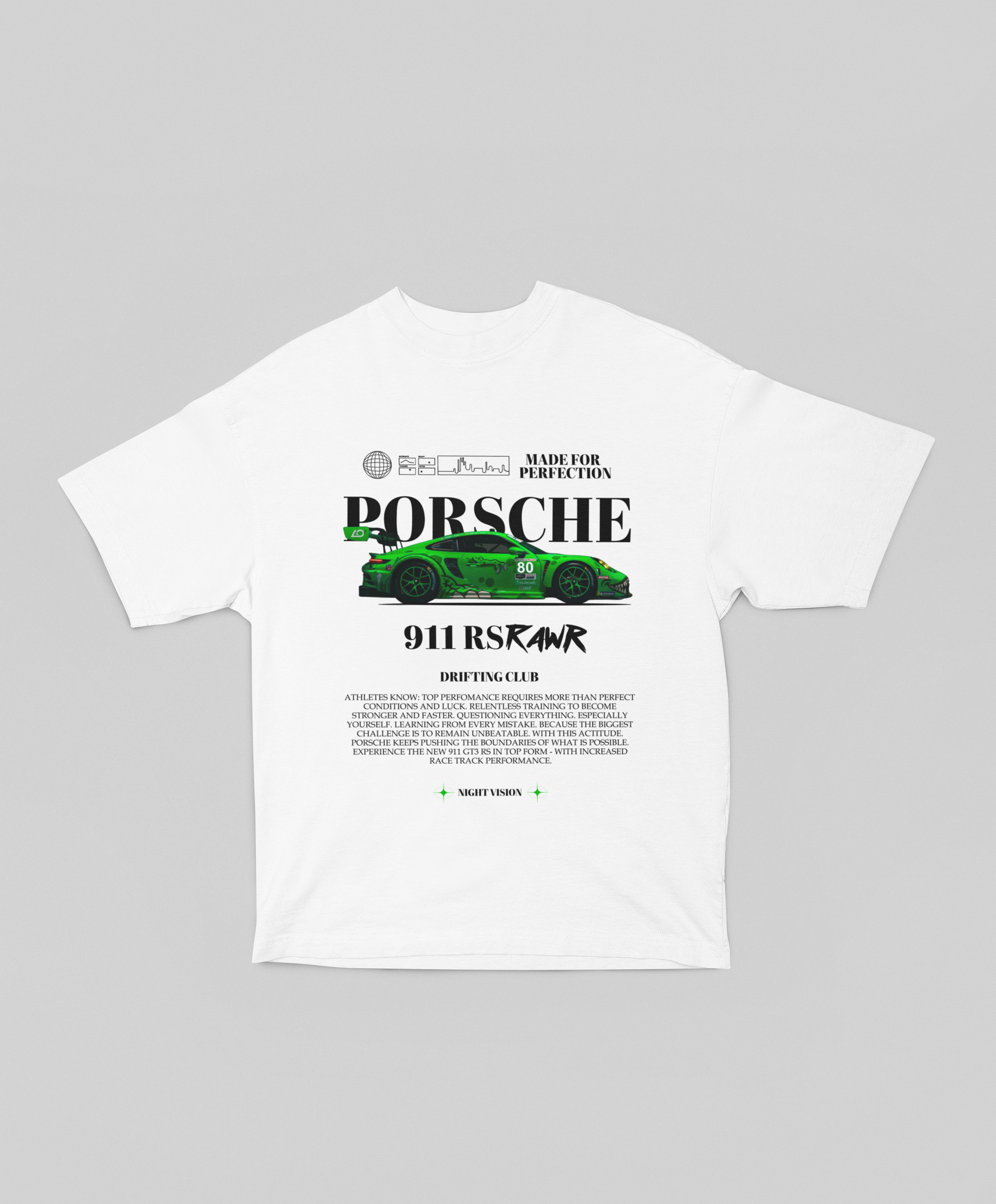 Kit Casal Camisetas Oversized Porshe 911 RS Rawr - GTSK4 - Loja GTS Customs