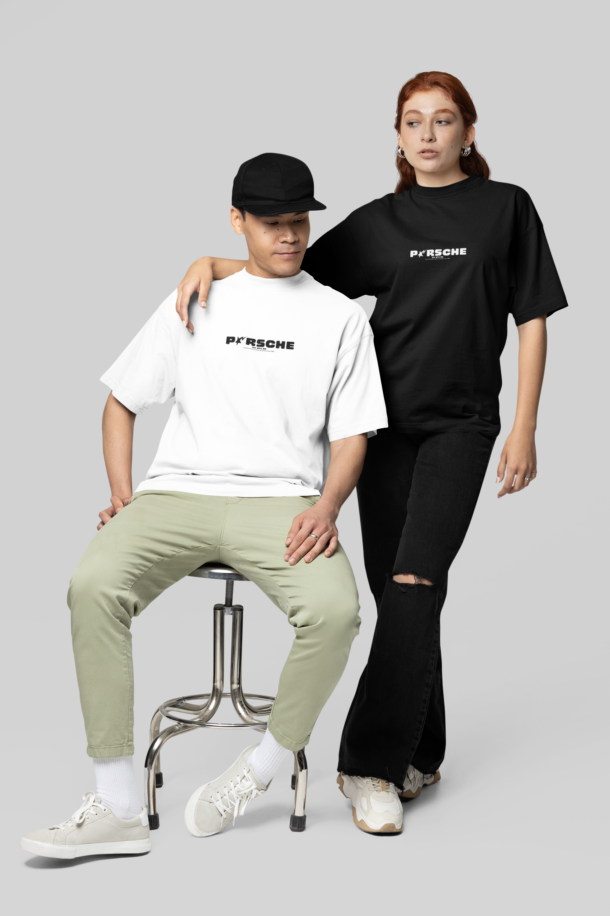 Kit Casal Camisetas Oversized Porshe 911 RS Rawr - GTSK4 - Loja GTS Customs