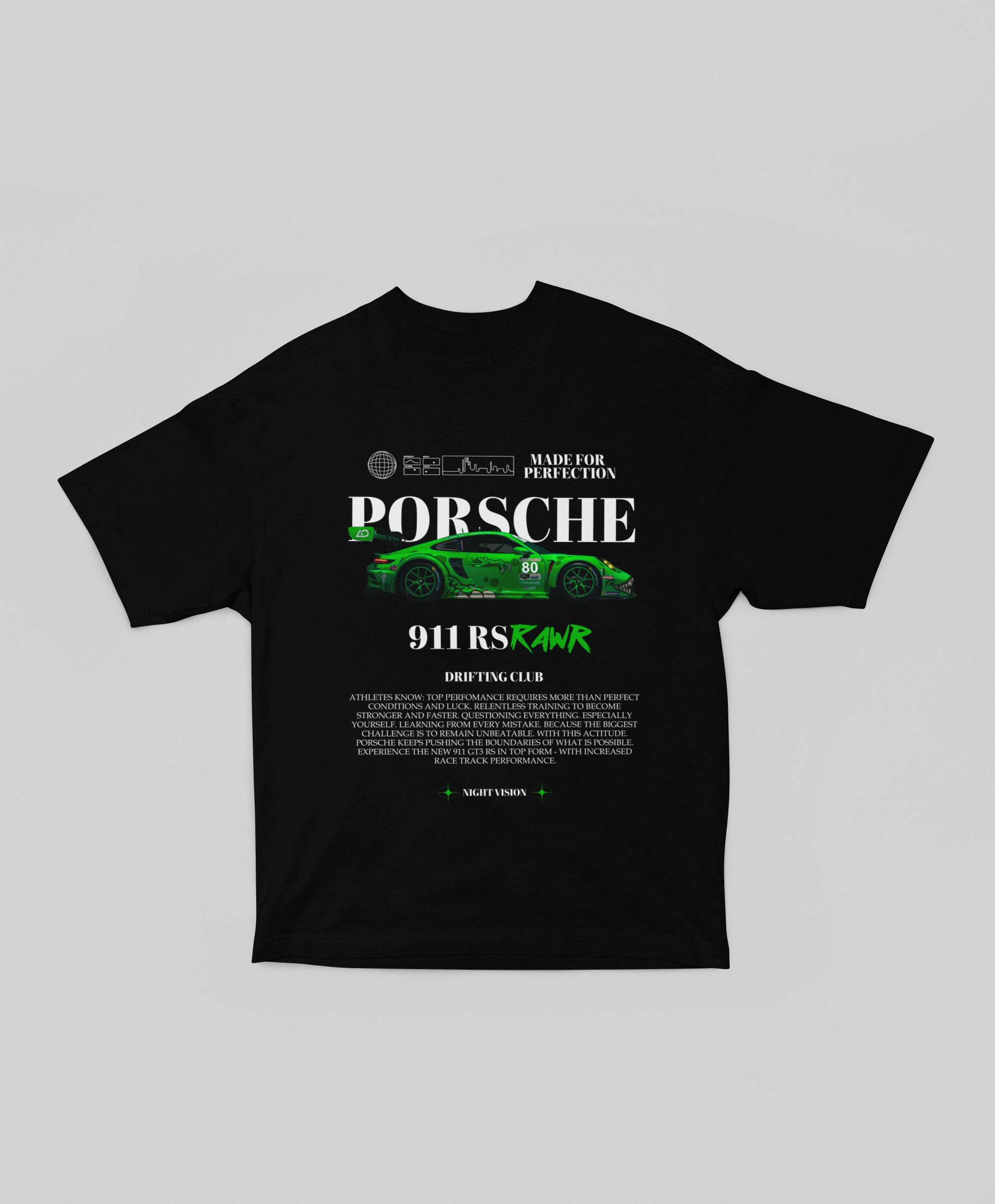 Kit Casal Camisetas Oversized Porshe 911 RS Rawr - GTSK4 - Loja GTS Customs