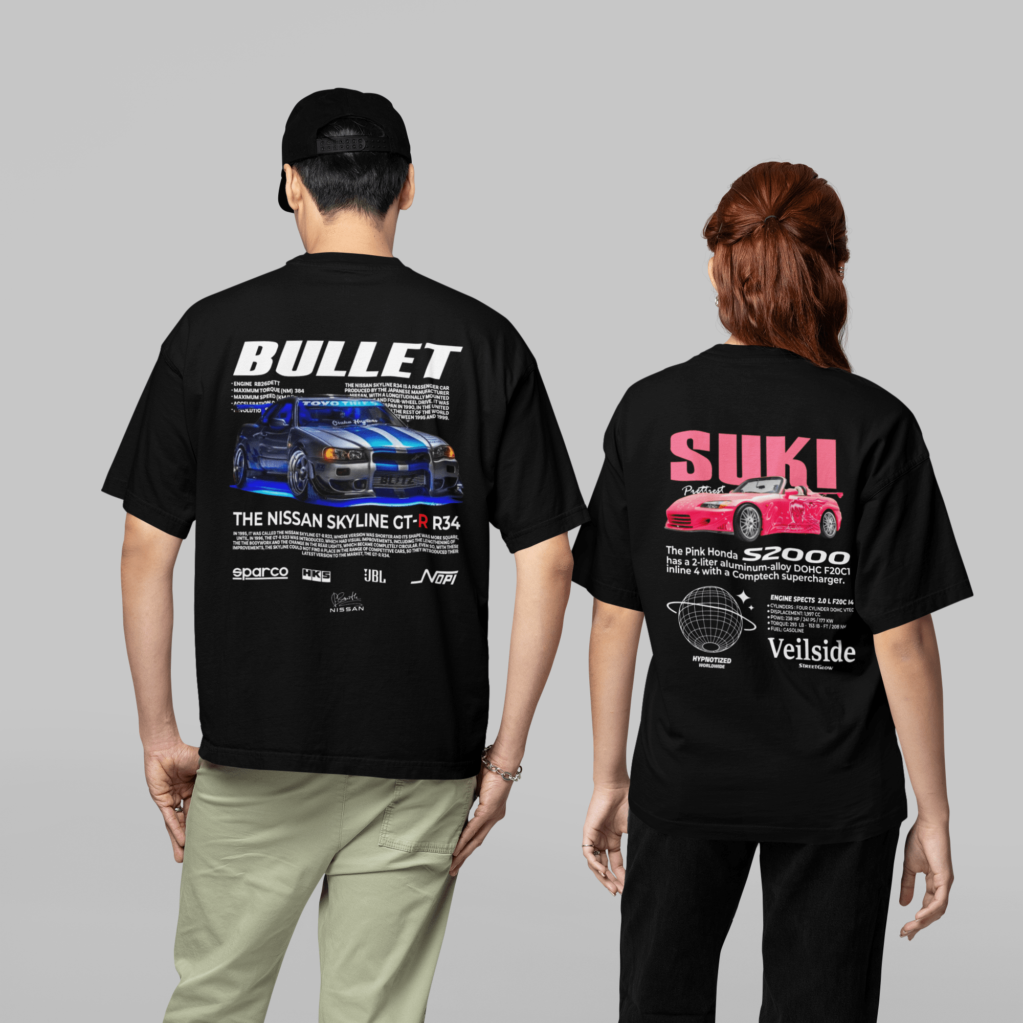Kit Casal Camisetas Skyline Brian + s2000 Suki - GTSK3 - Loja GTS Customs