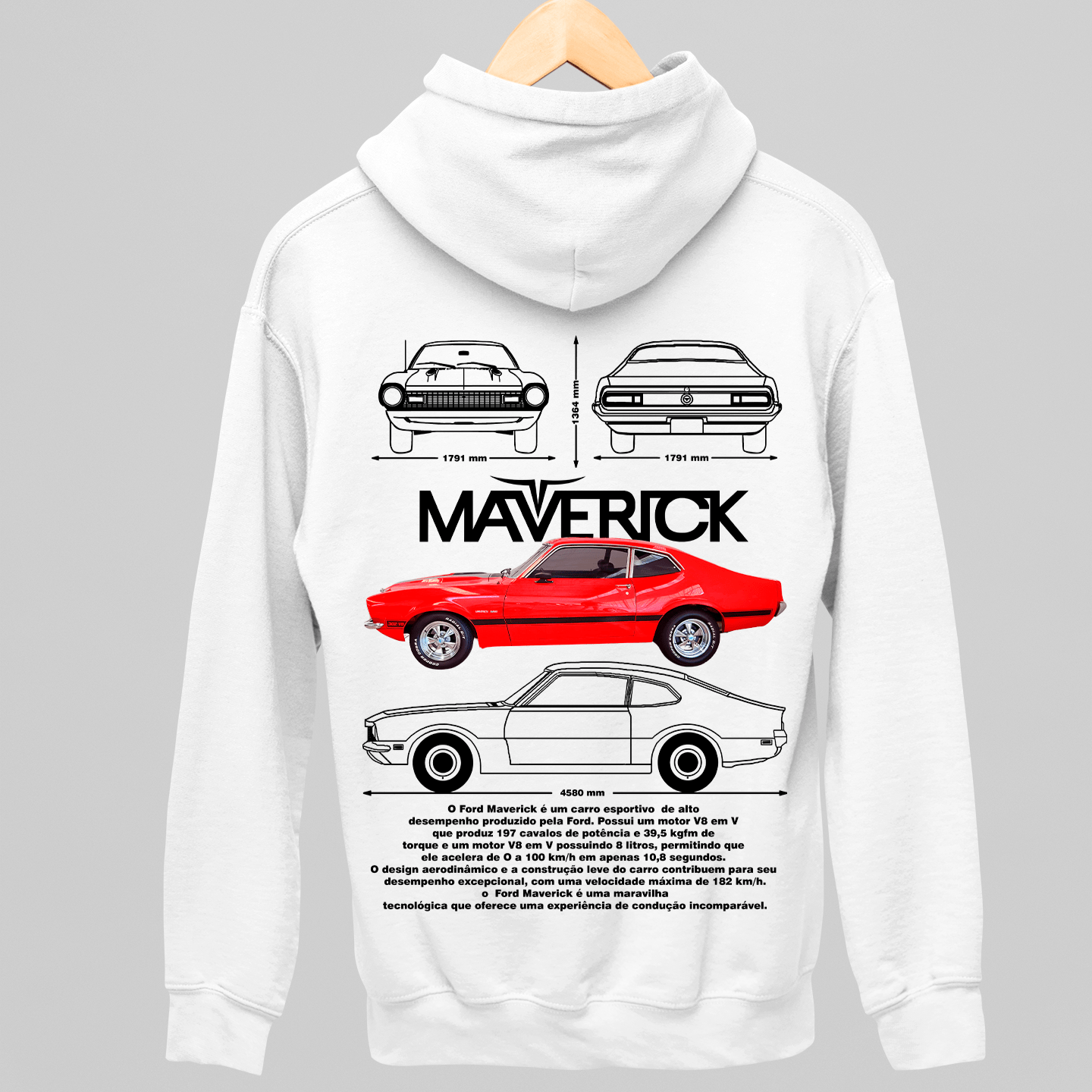 Moletom Com Capuz Ford Maverick - GTSC26 - Loja GTS Customs