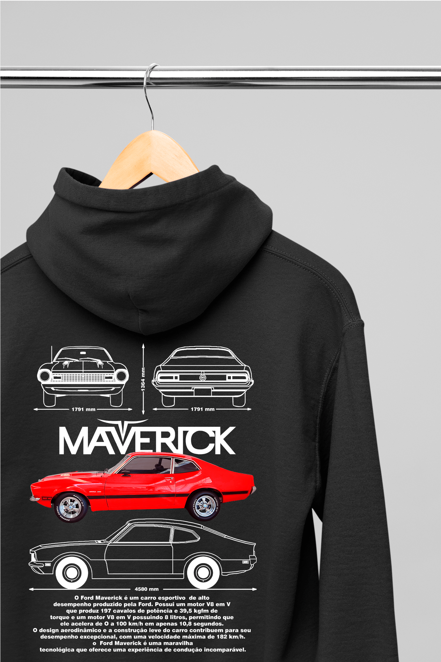 Moletom Com Capuz Ford Maverick - GTSC26 - Loja GTS Customs