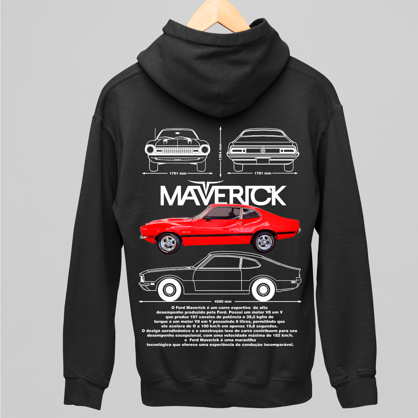 Moletom Com Capuz Ford Maverick - GTSC26 - Loja GTS Customs