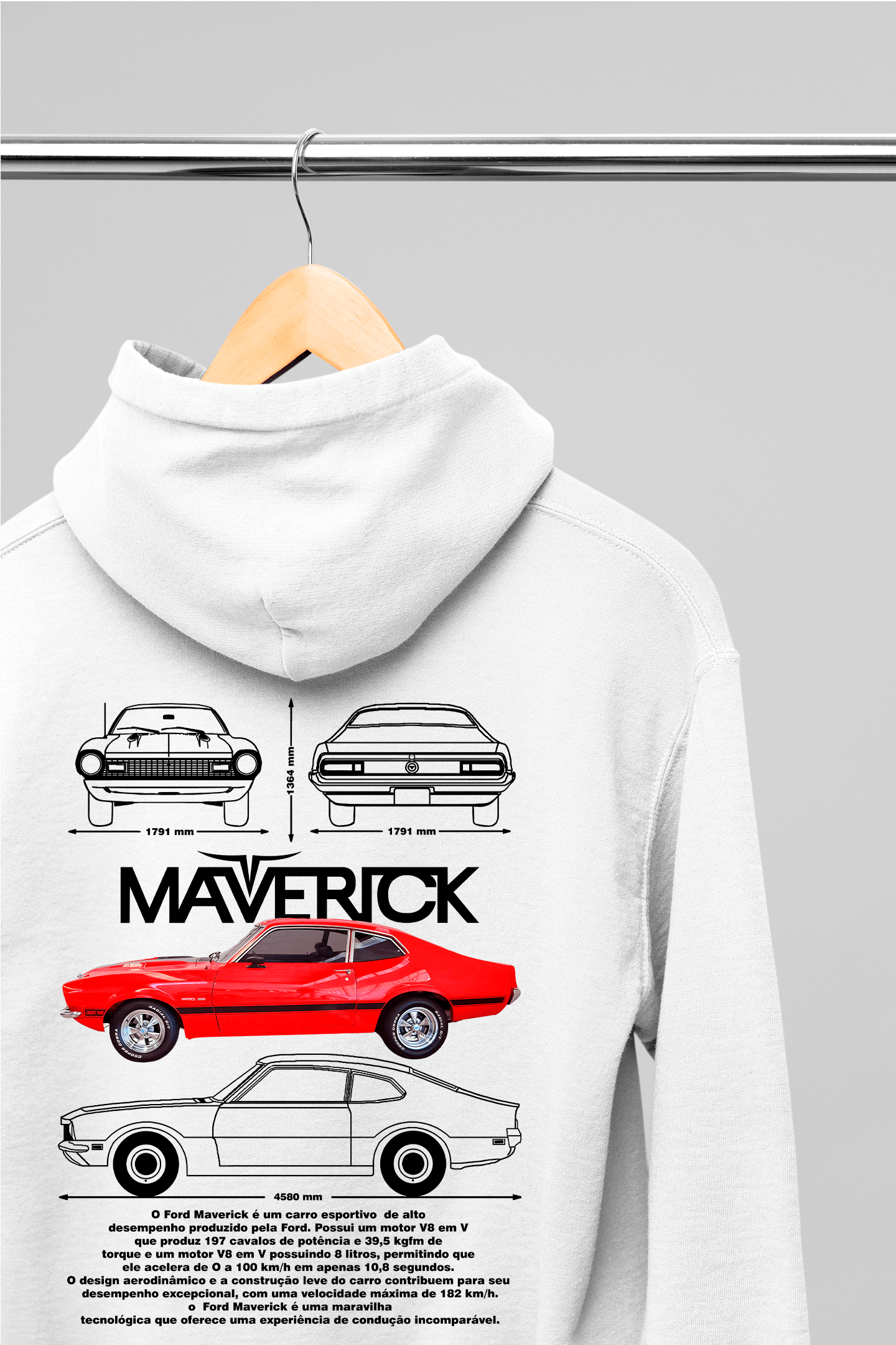 Moletom Com Capuz Ford Maverick - GTSC26 - Loja GTS Customs