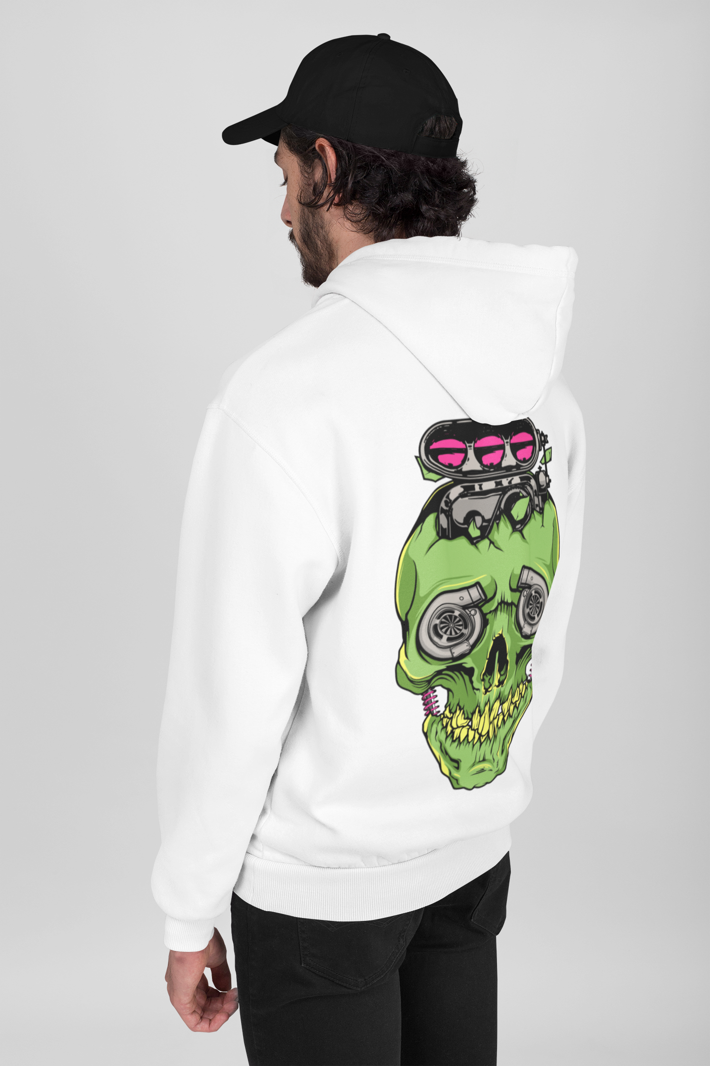 Moletom Com Capuz Green Skull Supercharged- GTSC38 - Loja GTS Customs