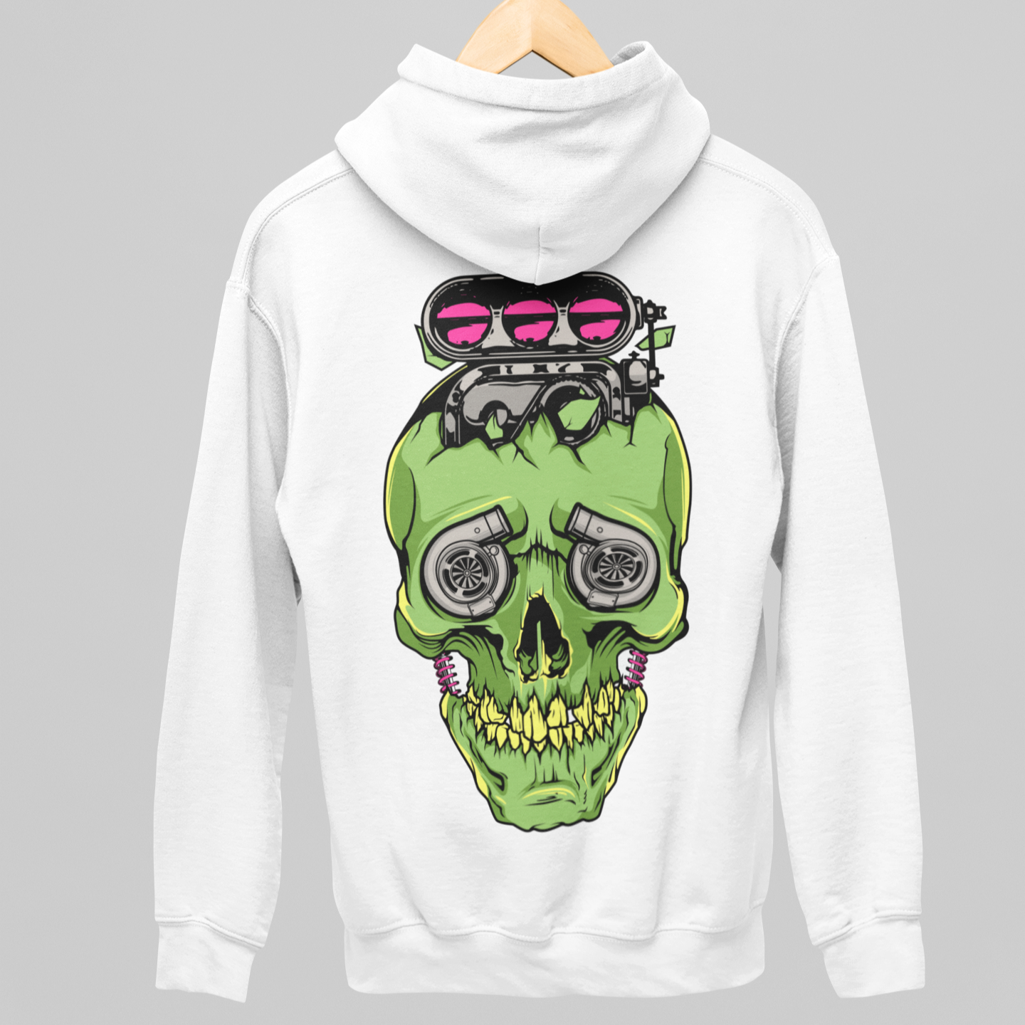 Moletom Com Capuz Green Skull Supercharged- GTSC38 - Loja GTS Customs