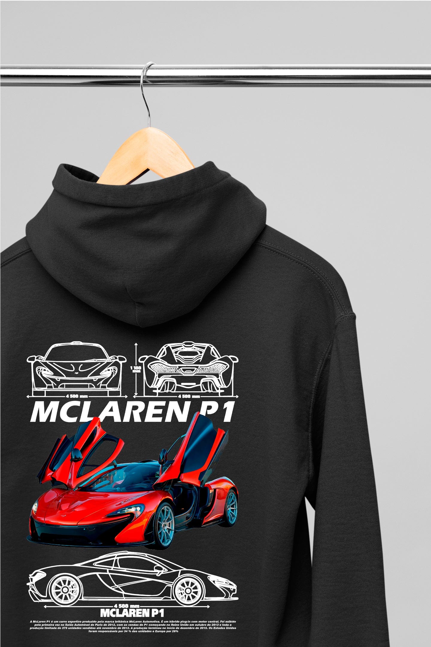 Moletom Com Capuz McLaren P1 - GTSC28 - Loja GTS Customs
