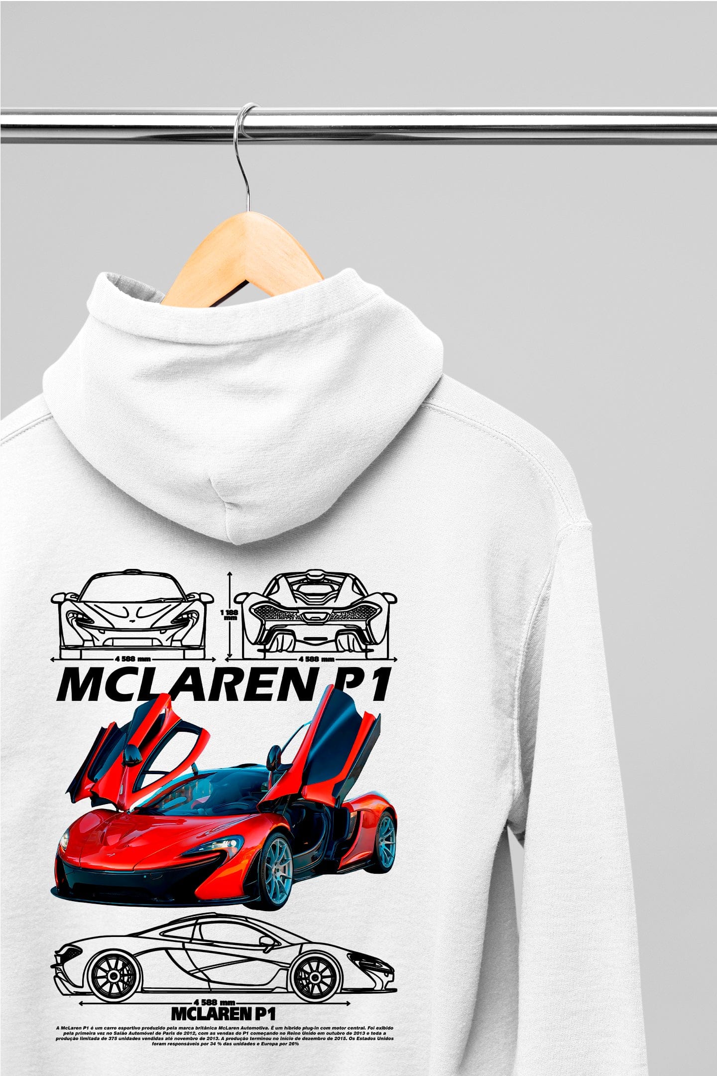 Moletom Com Capuz McLaren P1 - GTSC28 - Loja GTS Customs