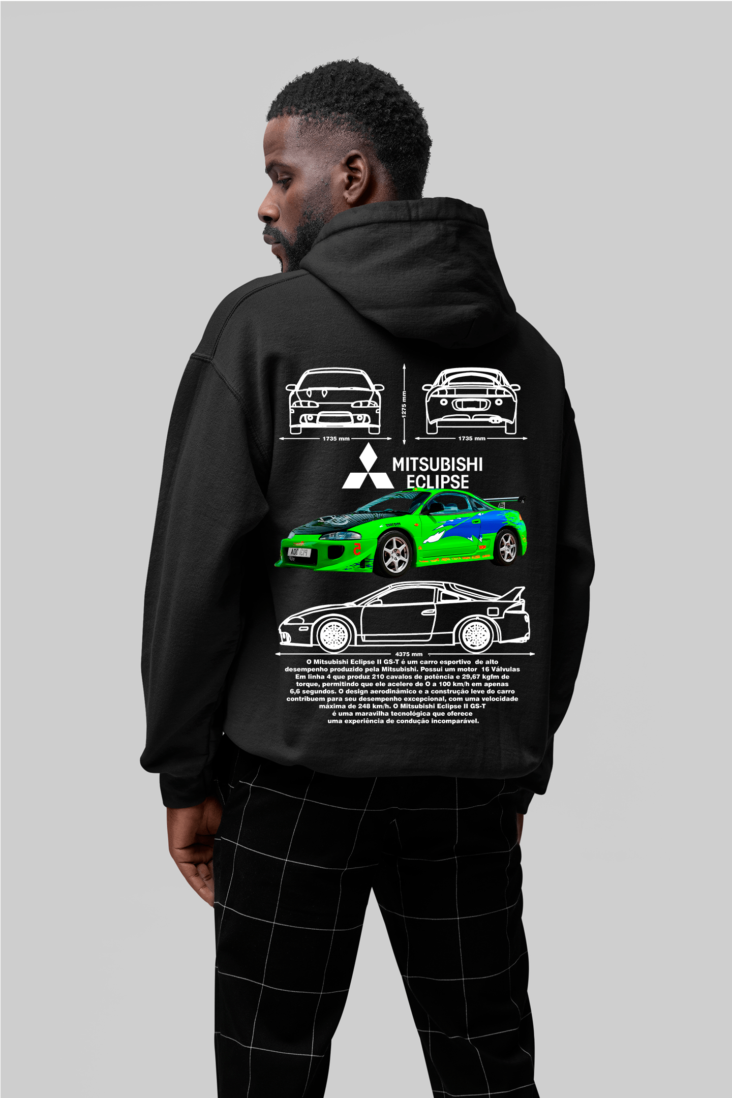 Moletom Com Capuz Mitsubishi Eclipse do Brian - GTSC20 - Loja GTS Customs