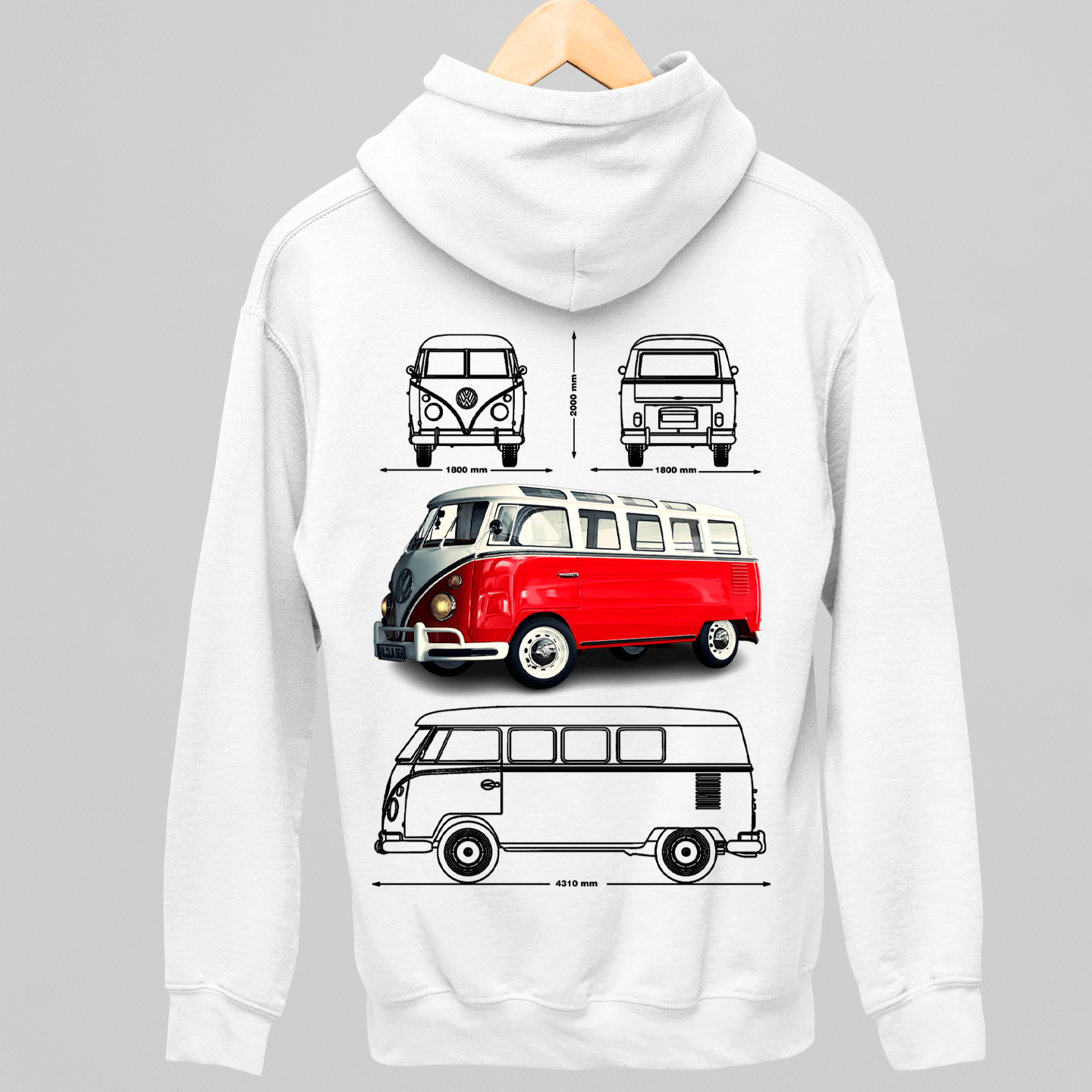 Moletom Com Capuz Volkswagen Kombi - GTSC23 - Loja GTS Customs