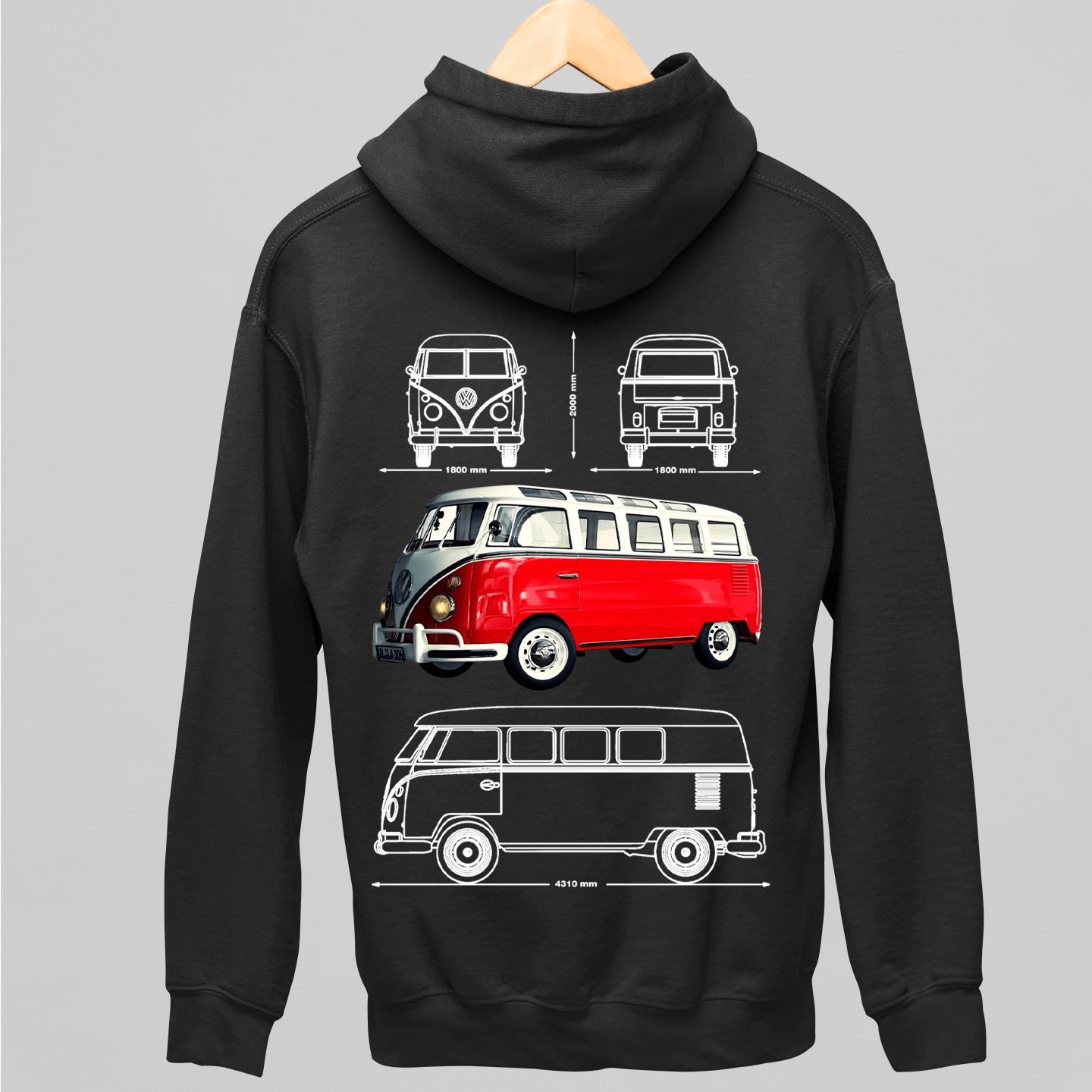 Moletom Com Capuz Volkswagen Kombi - GTSC23 - Loja GTS Customs