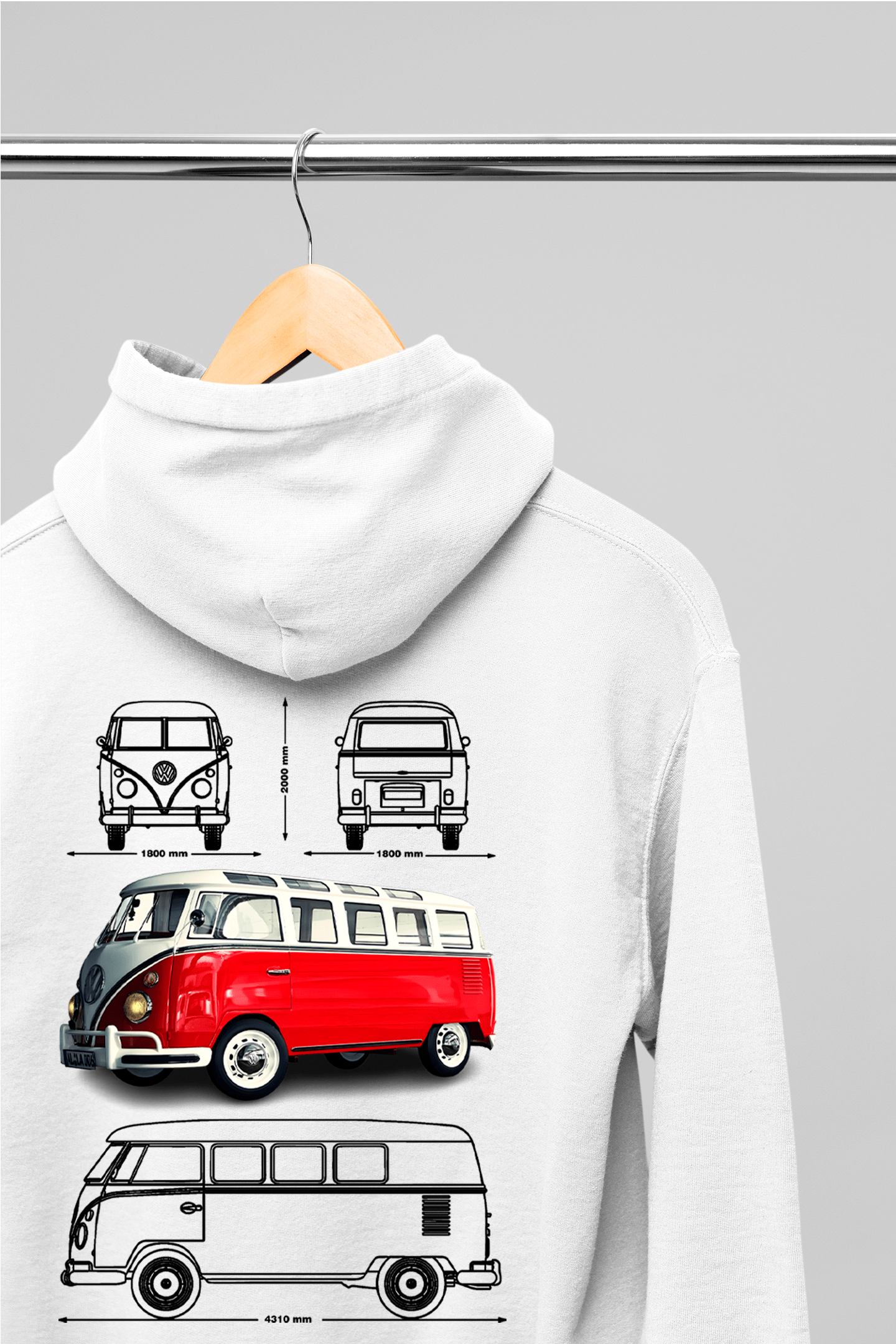 Moletom Com Capuz Volkswagen Kombi - GTSC23 - Loja GTS Customs