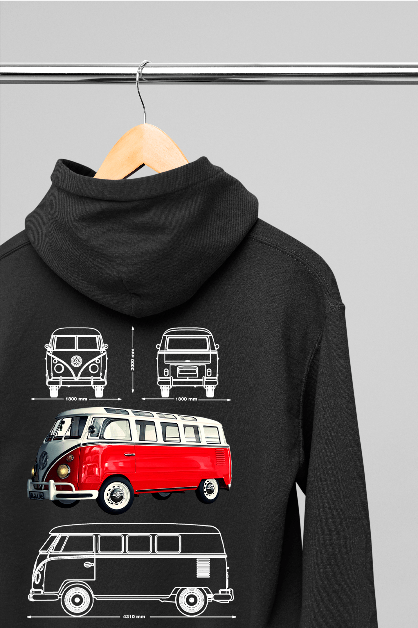 Moletom Com Capuz Volkswagen Kombi - GTSC23 - Loja GTS Customs