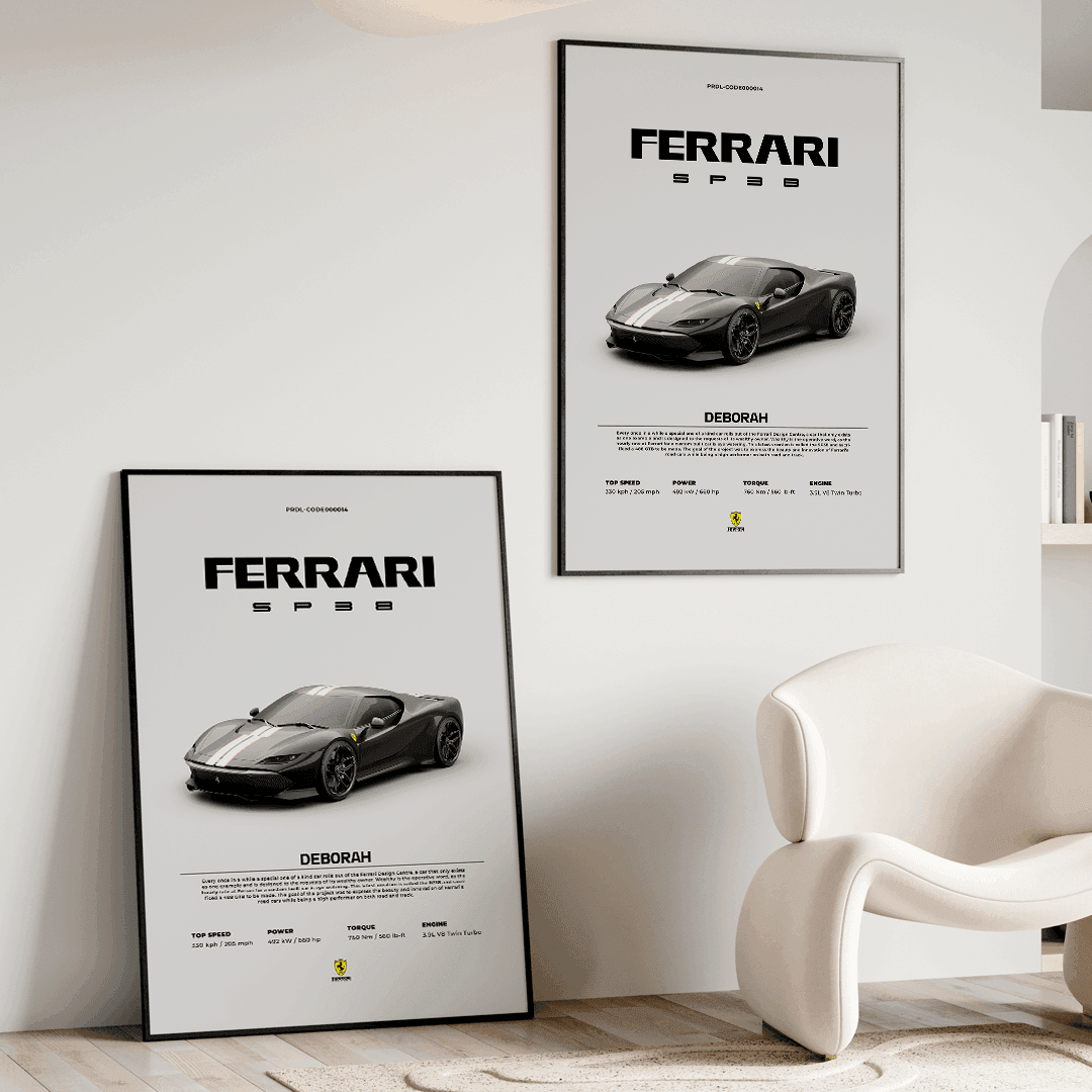 Quadro Decorativo Ferrari SP38 - GTSQ11 - Loja GTS Customs