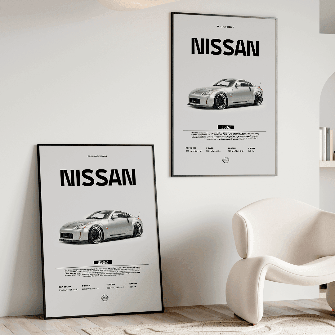 Quadro Decorativo Nissan 350z - GTSQ12 - Loja GTS Customs
