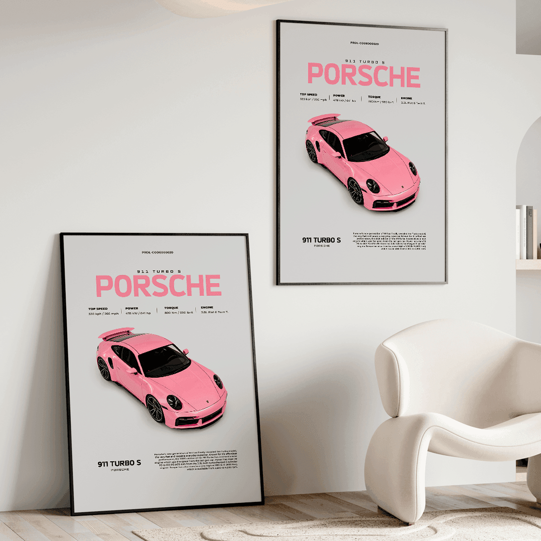 Quadro Decorativo Porsche 911 Turbo S - GTSQ1 - Loja GTS Customs