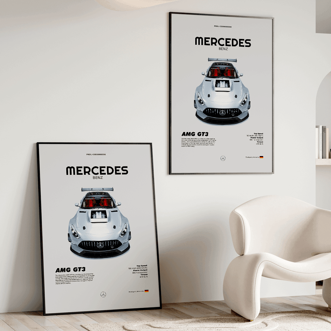 Quadro Decorativo Mercedes-Benz AMG GT3 - GTSQ5 - Loja GTS Customs