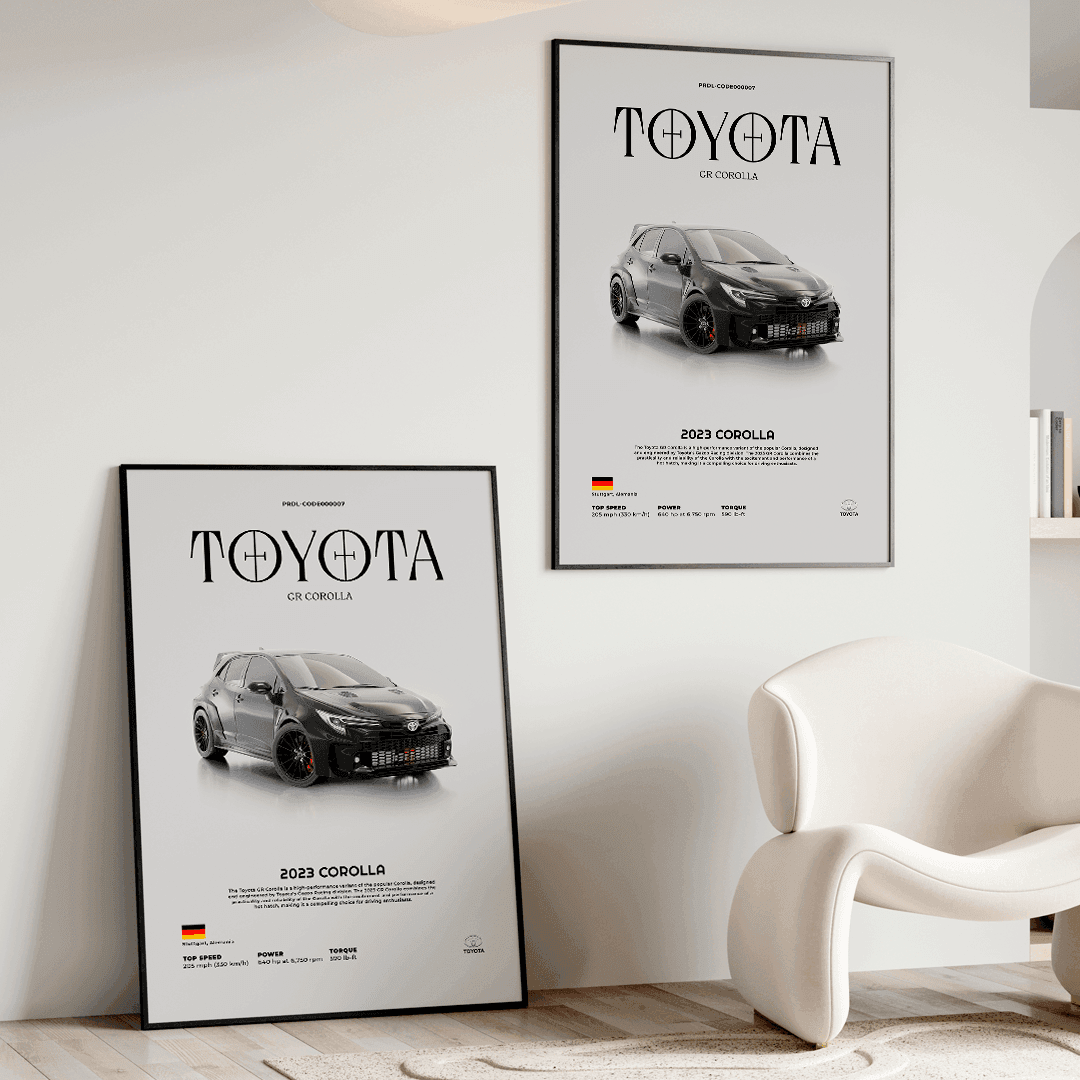 Quadro Decorativo Toyota GR Corolla - GTSQ7 - Loja GTS Customs