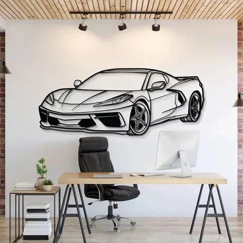 Quadro Decorativo Carro Chevrolet Corvette C8 - Loja GTS Customs