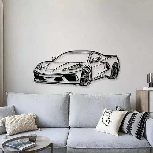 Quadro Decorativo Carro Chevrolet Corvette C8 - Loja GTS Customs