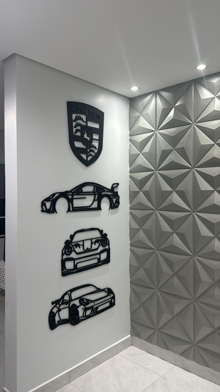 Quadro Decorativo Porsche Emblema - Loja GTS Customs