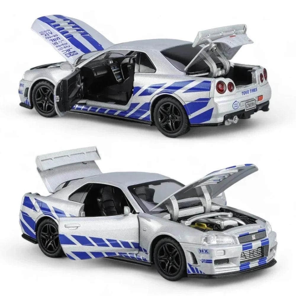 Nissan Skyline GT-R R34 Velozes e Furioso Edition | Escala 1:32 - Loja GTS Customs