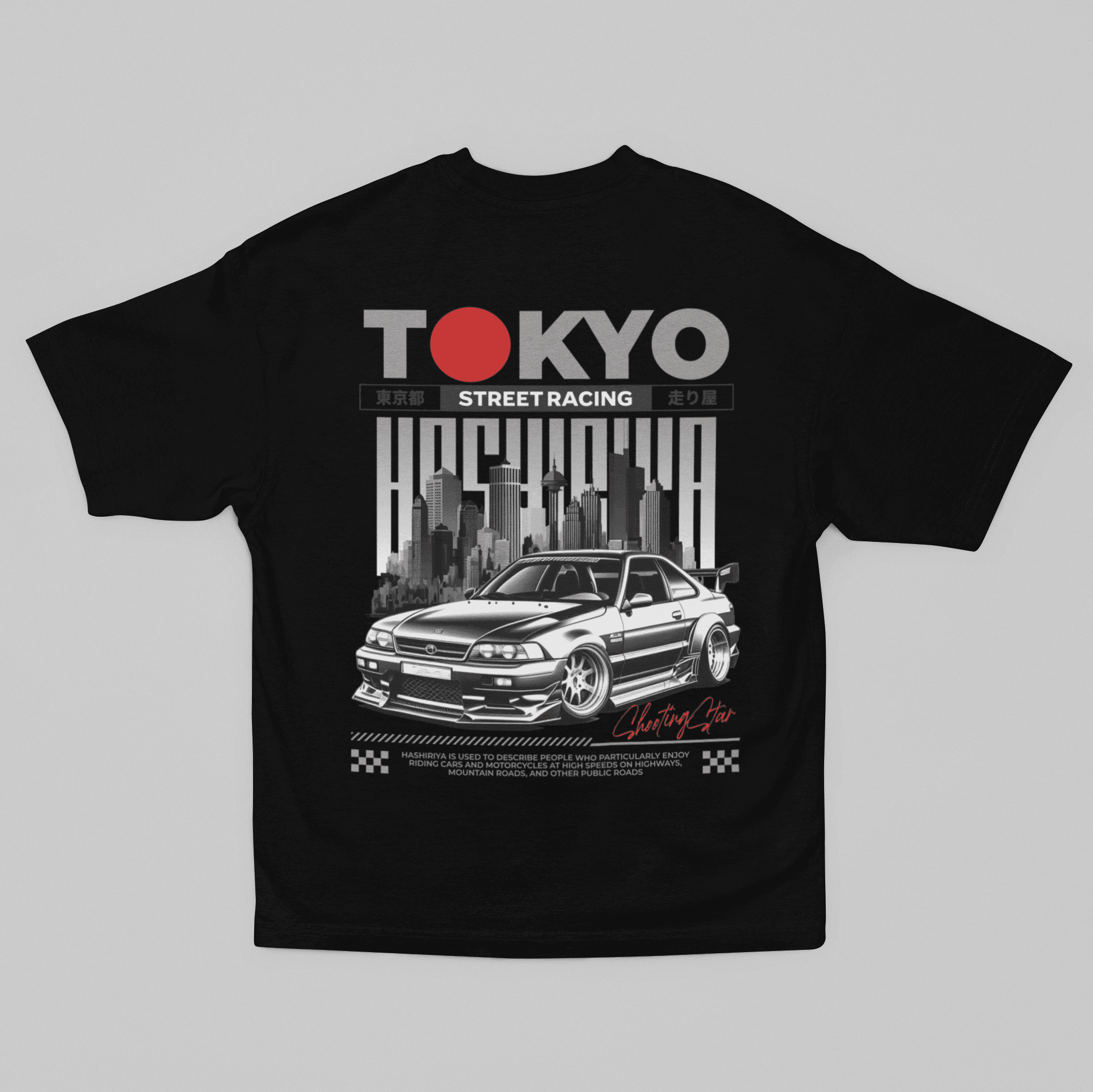 Camiseta Oversized Tokyo Street Racing - GTSO12 - Loja GTS Customs