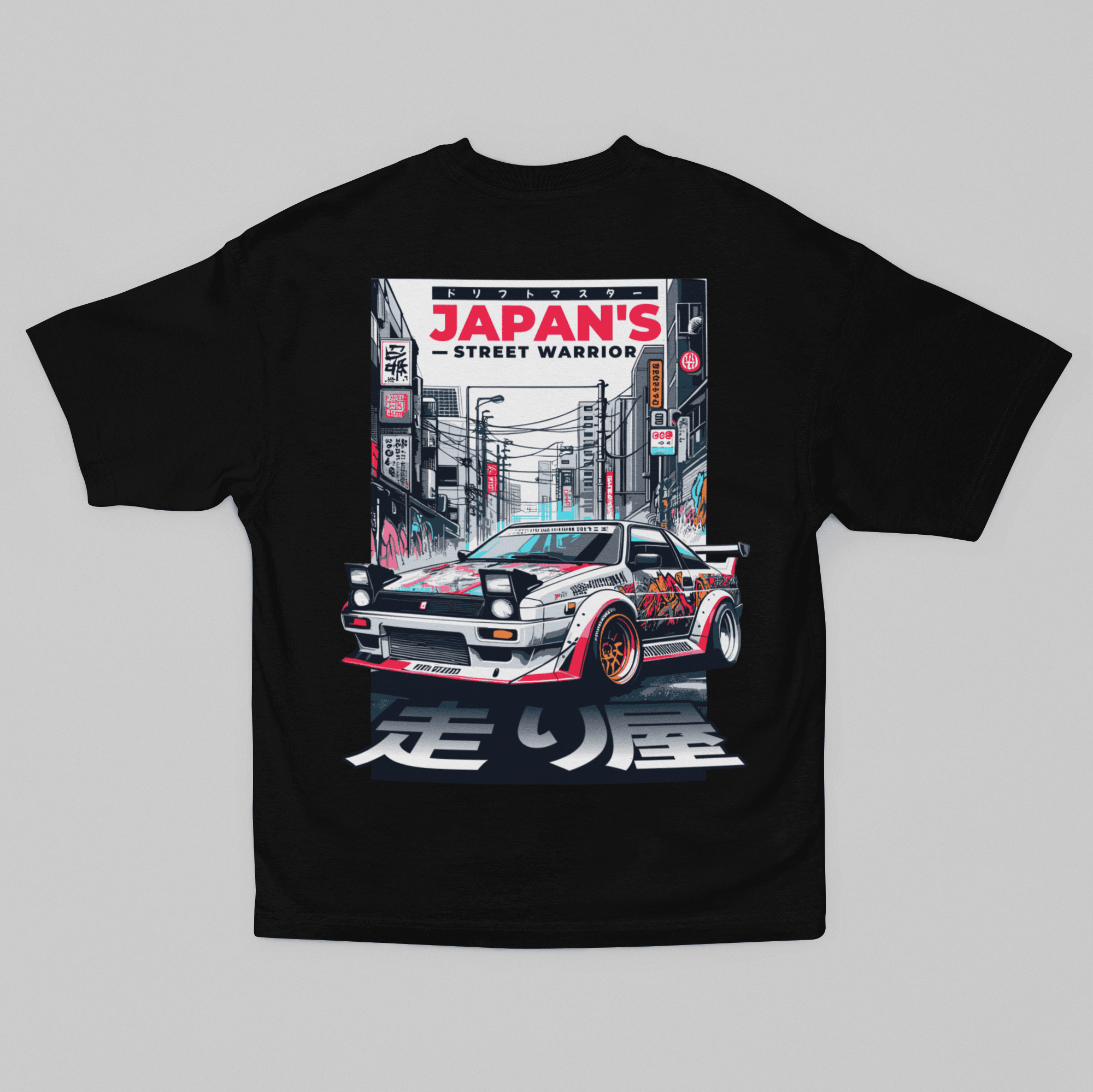 Camiseta Oversized Japan Street Warrior - GTSU14 - Loja GTS Customs
