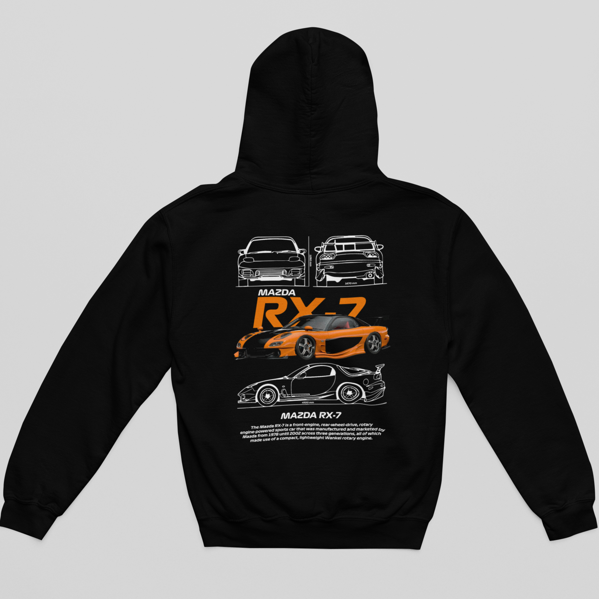 Moletom Com Capuz Mazda RX7 VeilSide do Han - GTSC29