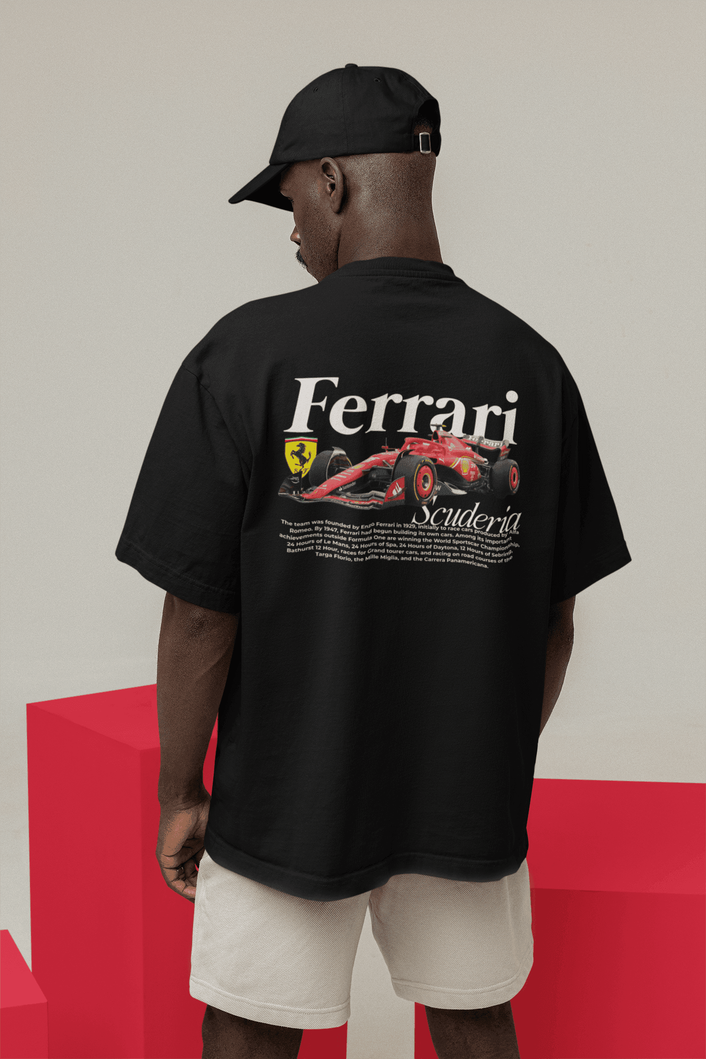 Camiseta Oversized Scuderia Ferrari Formula 1 - GTSO23 - Loja GTS Customs