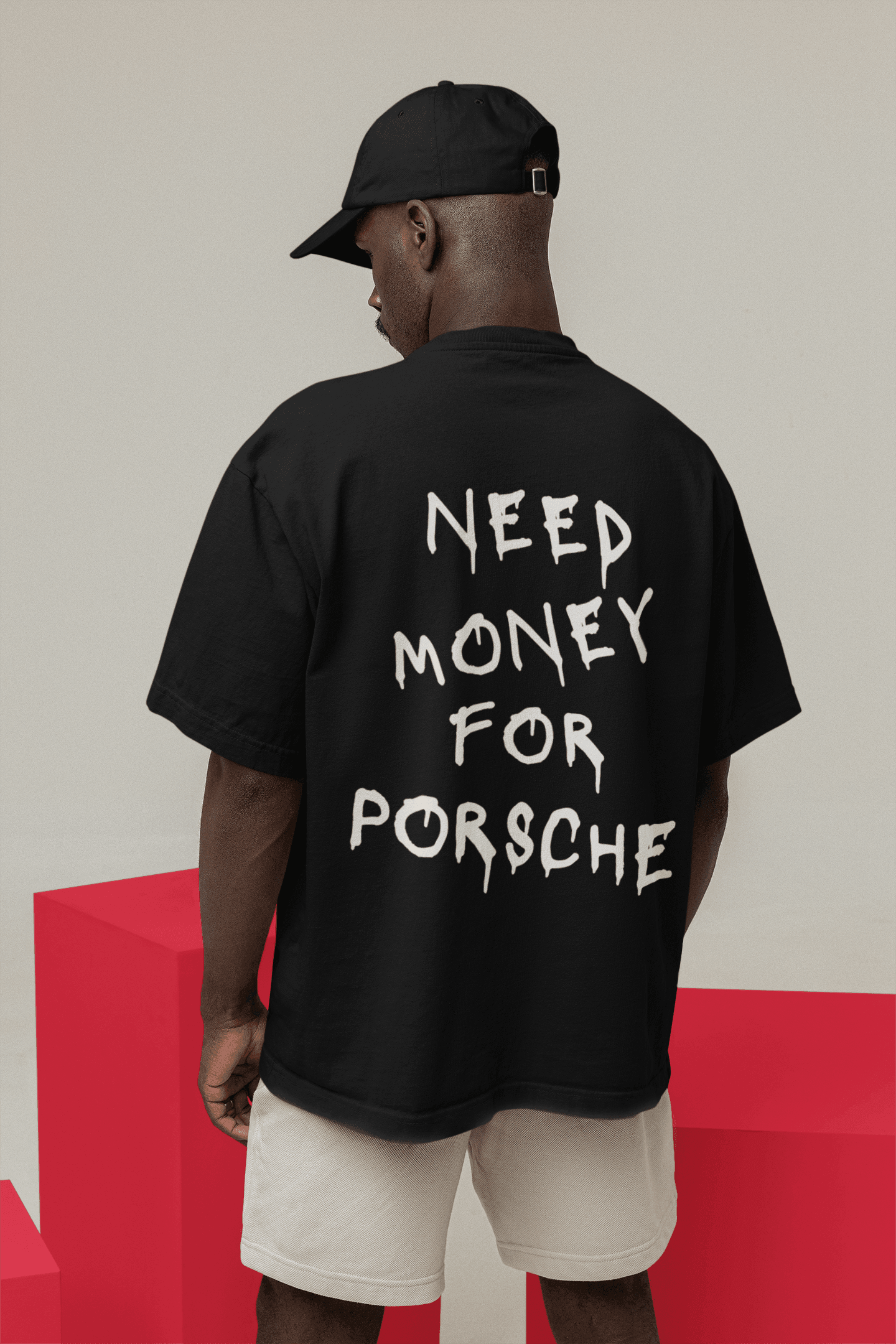 Camiseta Oversized Need Money For Porsche CLASSIC - GTS018 - Loja GTS Customs