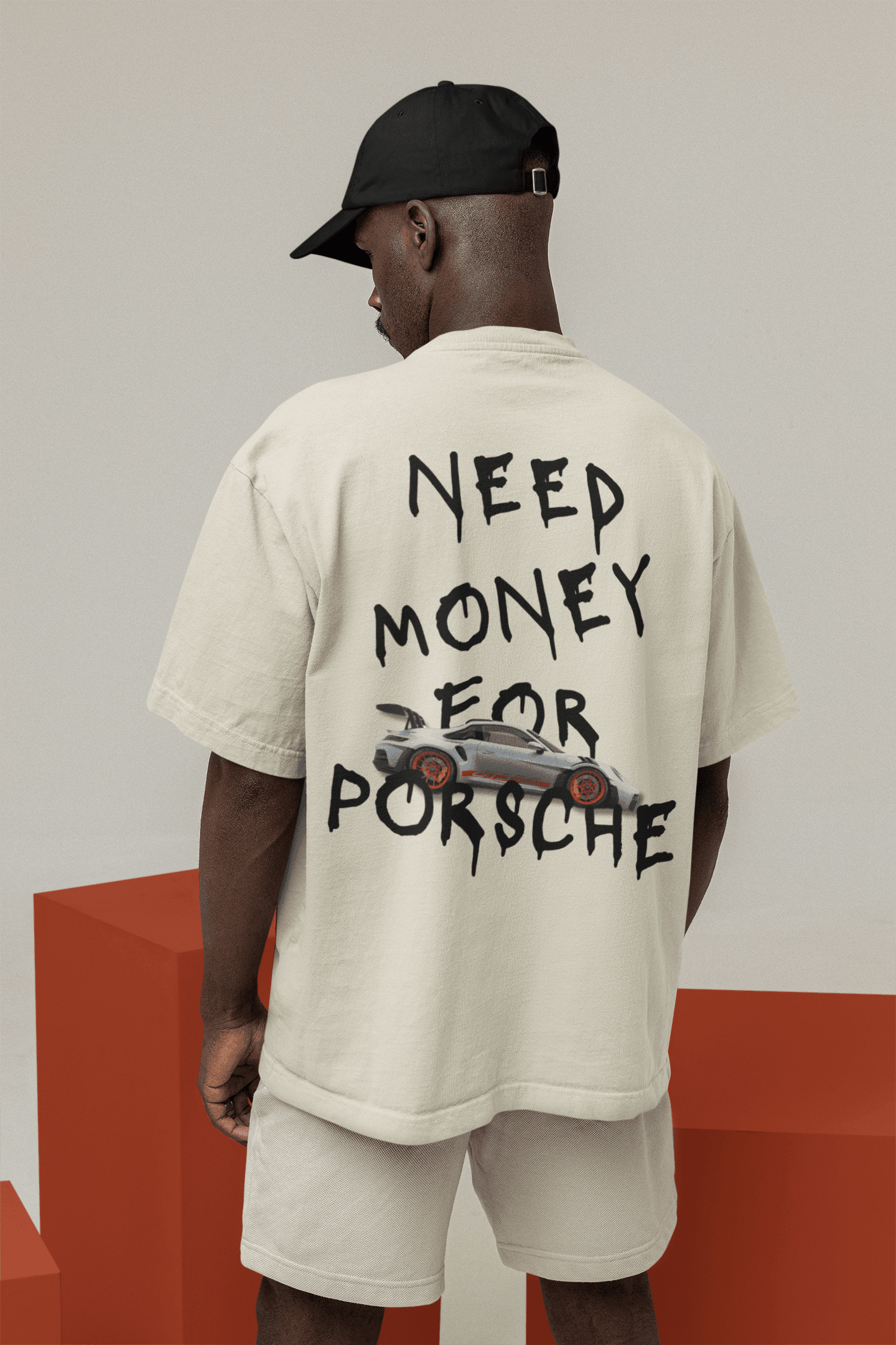 Camiseta Oversized Need Money For Porsche - GTS04 - Loja GTS Customs