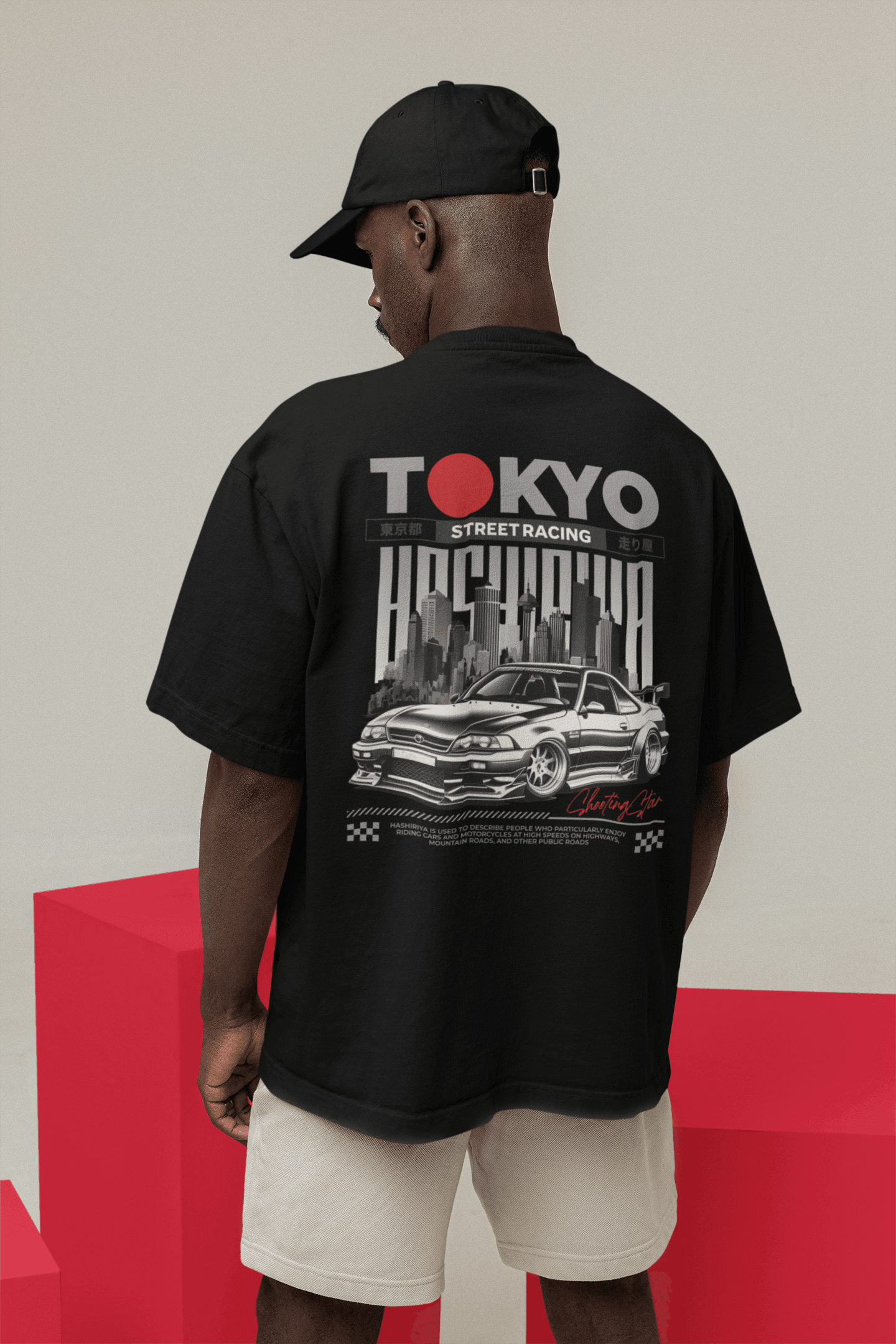 Camiseta Oversized Tokyo Street Racing - GTSO12 - Loja GTS Customs